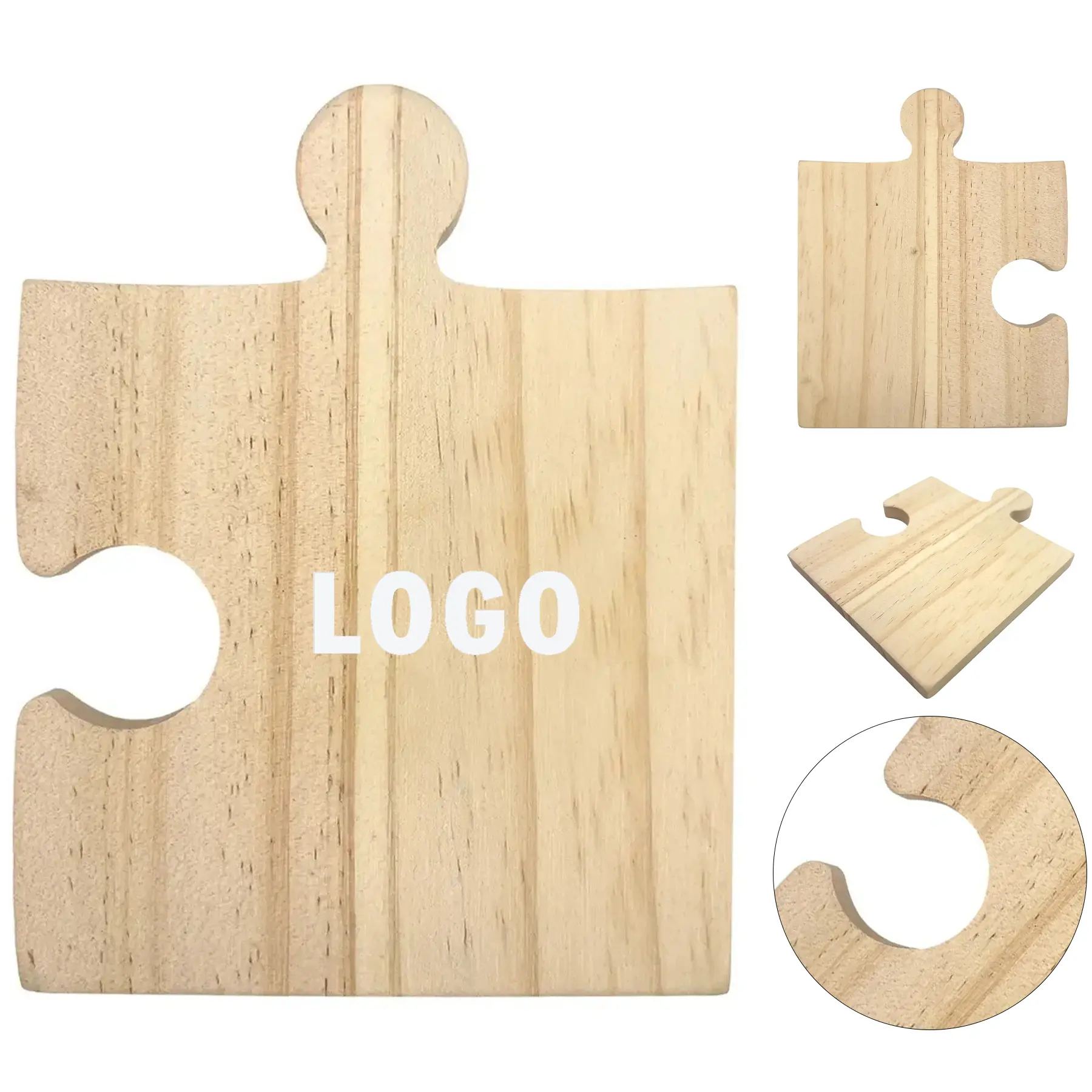 Custom Puzzle Shape Wood Coaster for Promotional Gifts 2