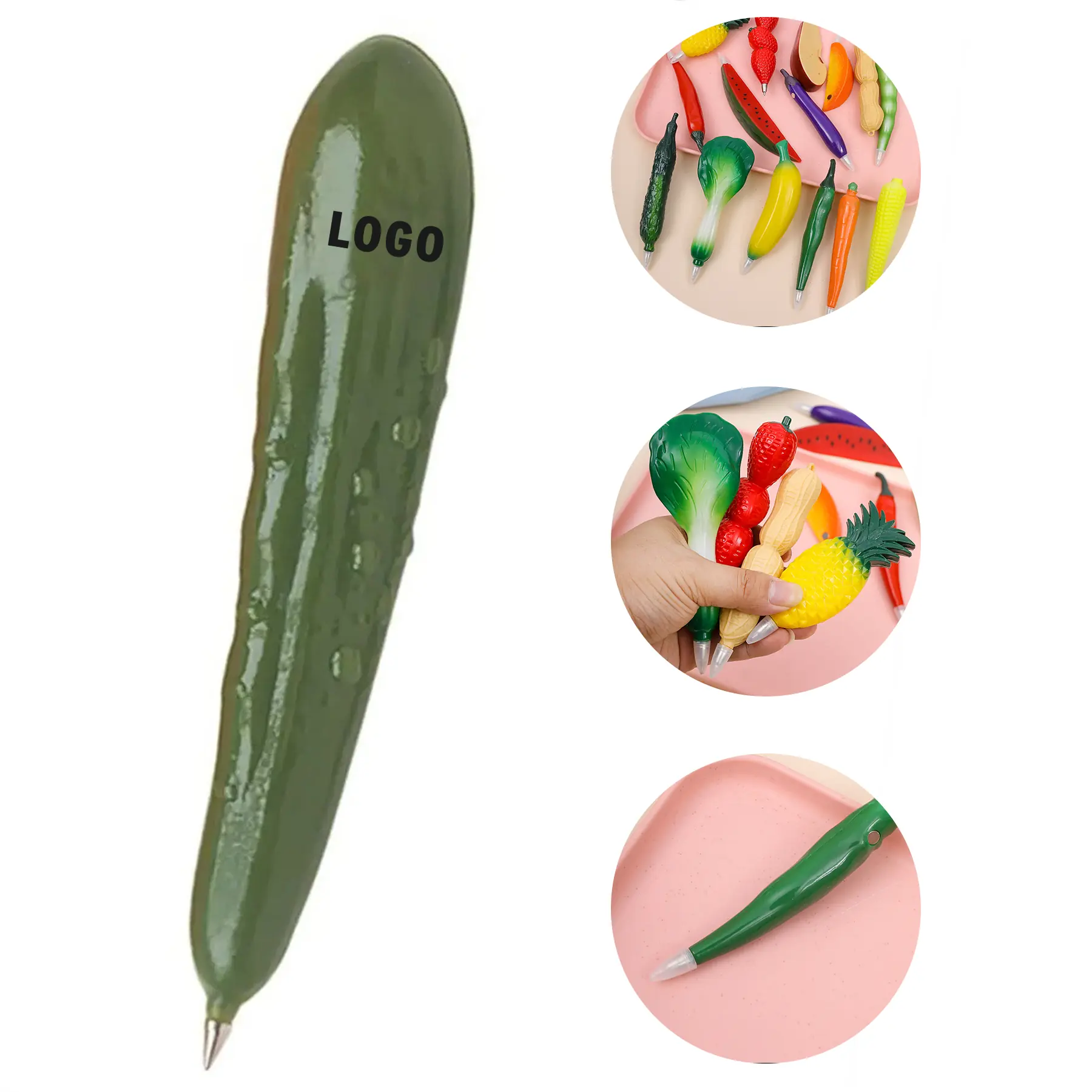 Customizable Pickle Shape Ballpoint Pen - Unique Branded Giveaway 2