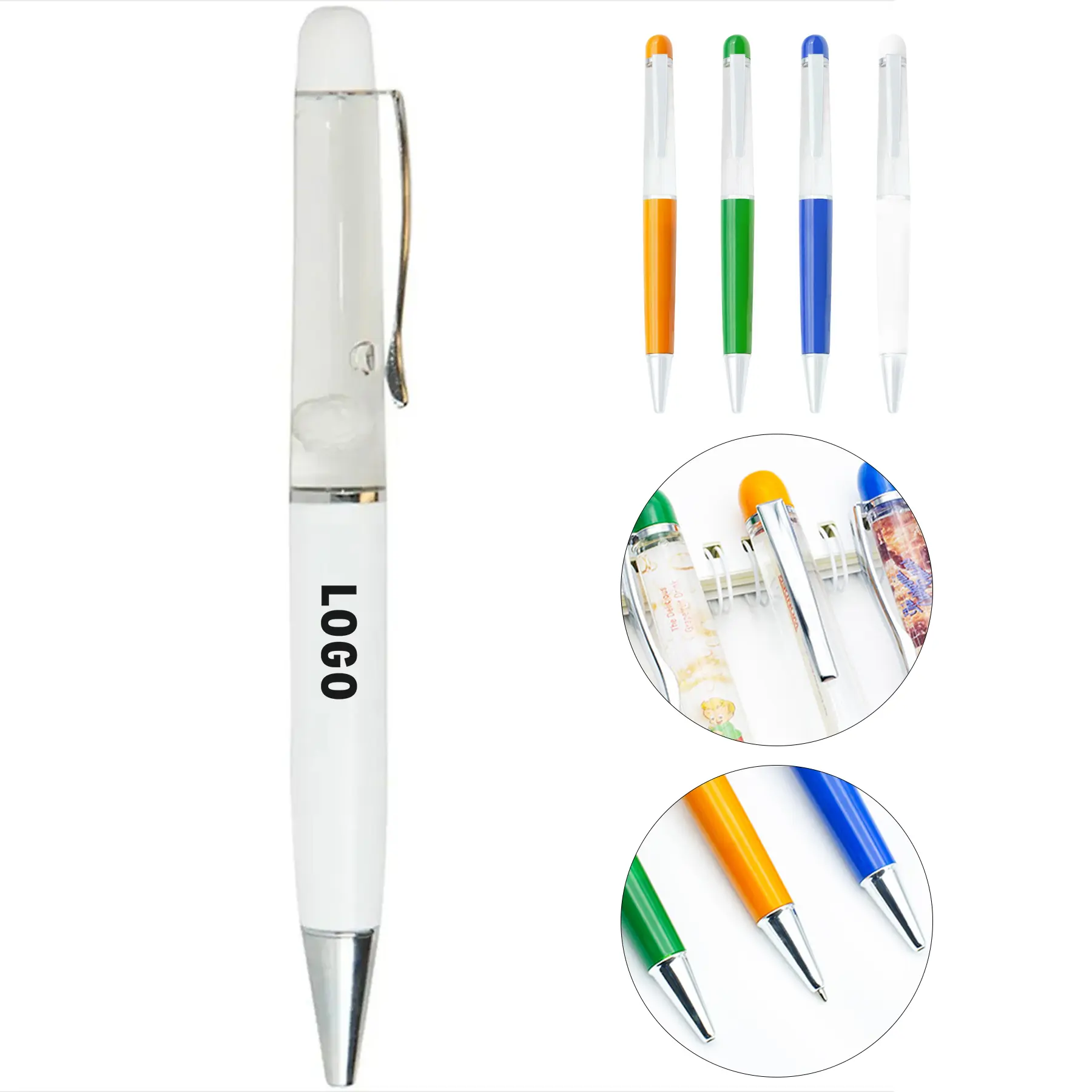 Floating Brain Metal Barrel Ballpoint Pen 2