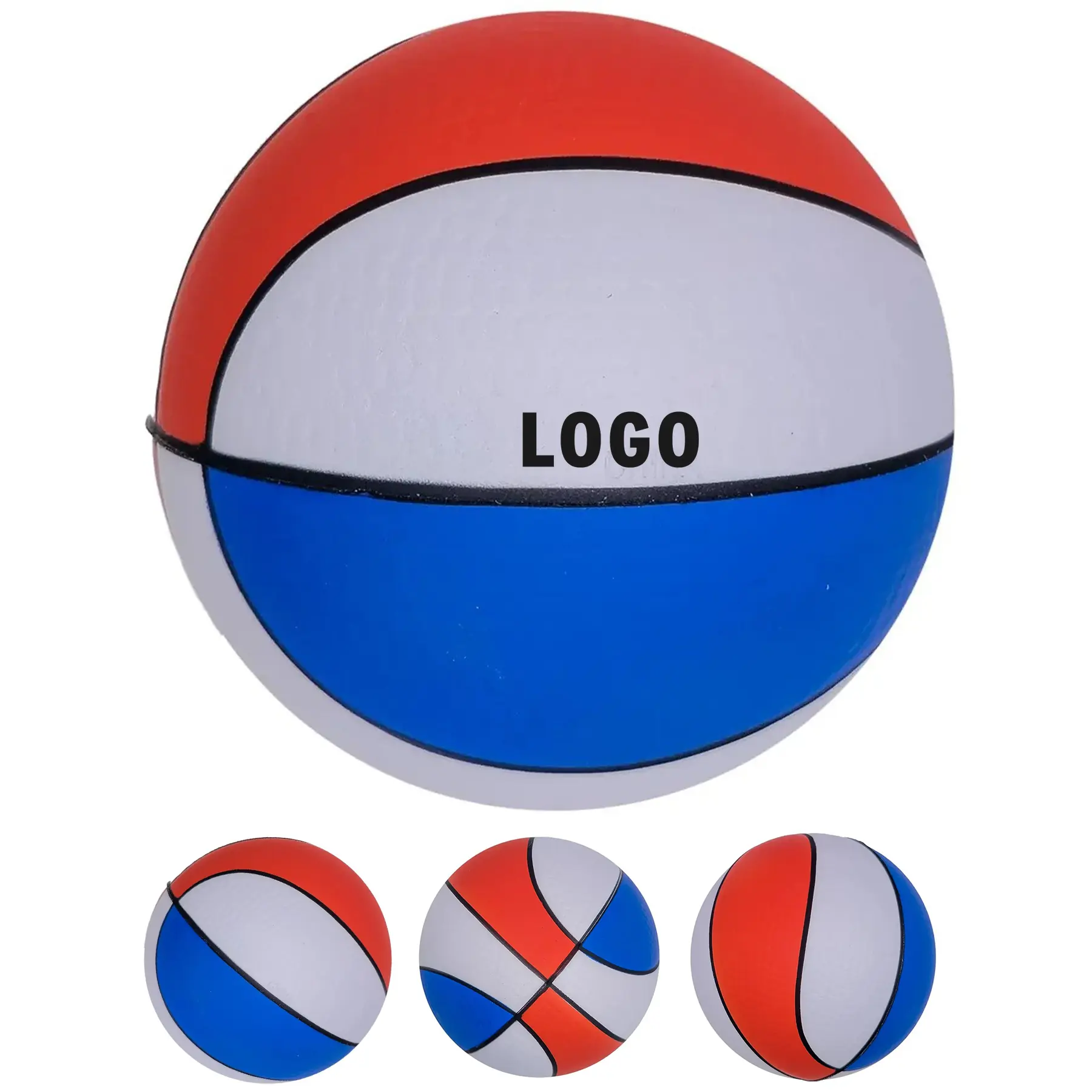 Patriotic Basketball Stress Ball Red White Blue 2