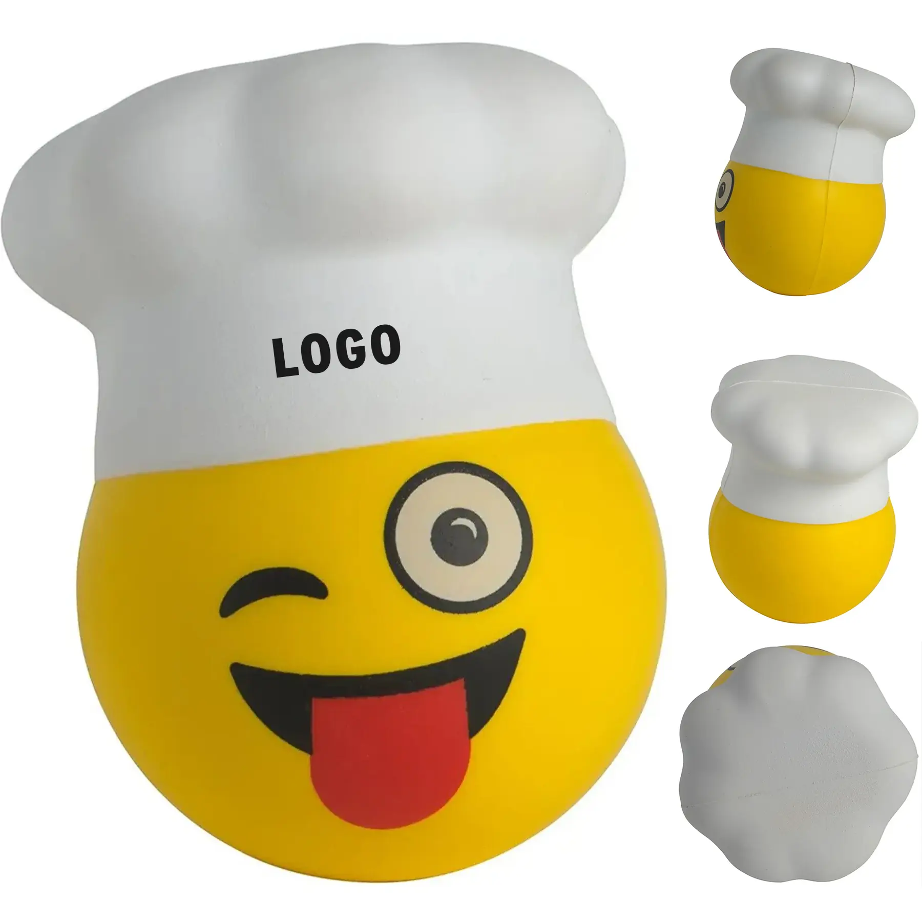 Chef Hat Emoji Squeeze Toy for Stress Relief - Fun Office Desk Accessory 2