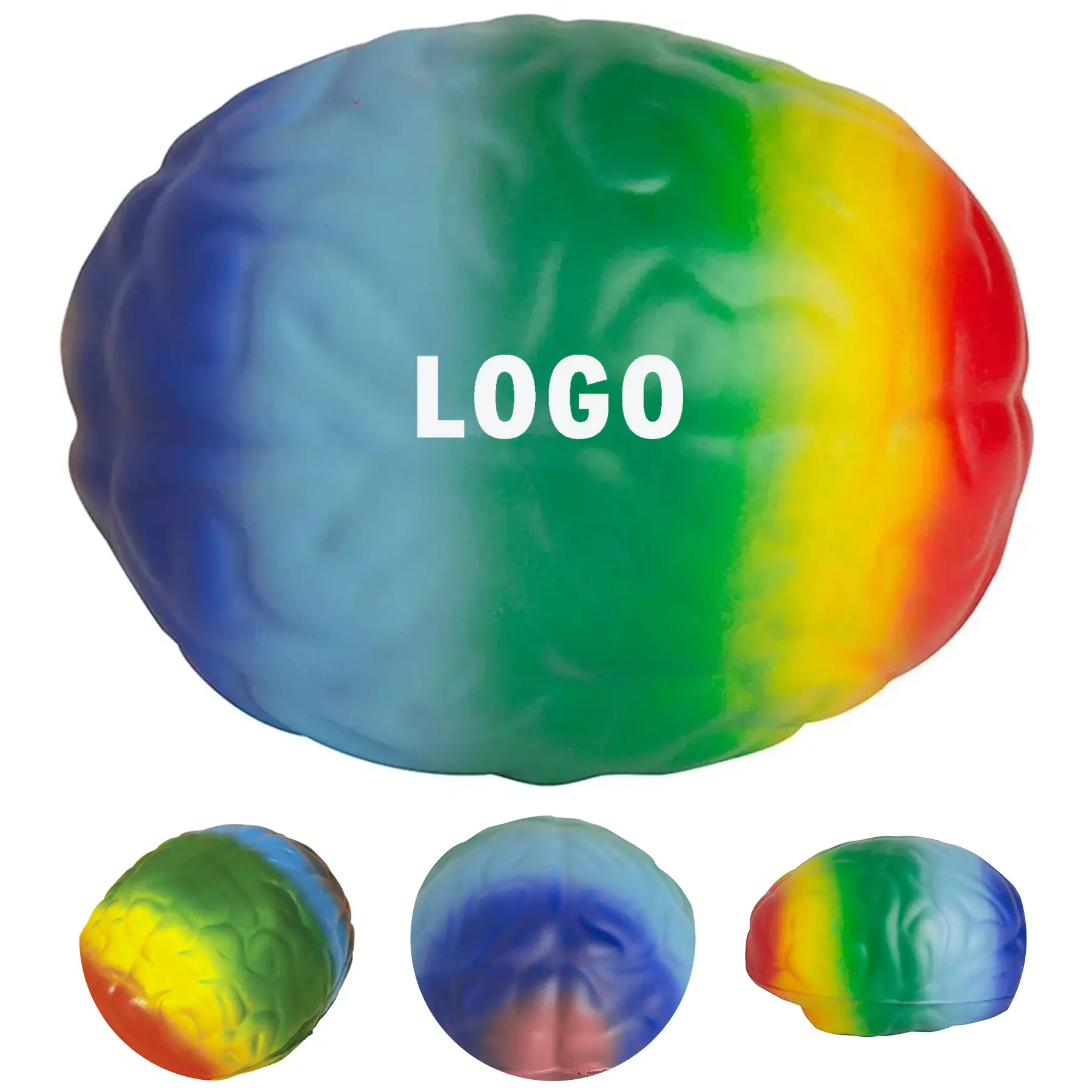 Customizable Colorful Brain Stress Ball 2
