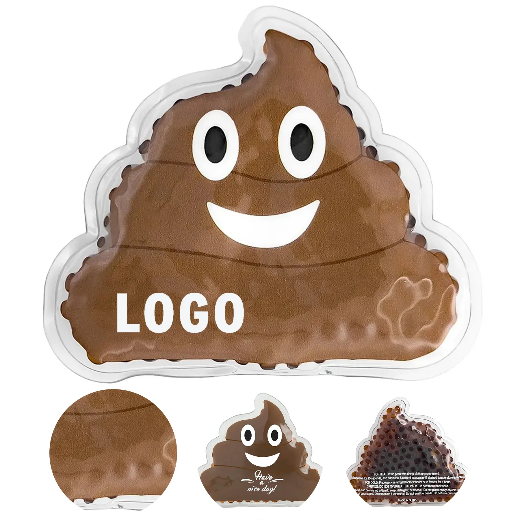 Poo Emoji Gel Bead Heat Cold Therapy Pack 2