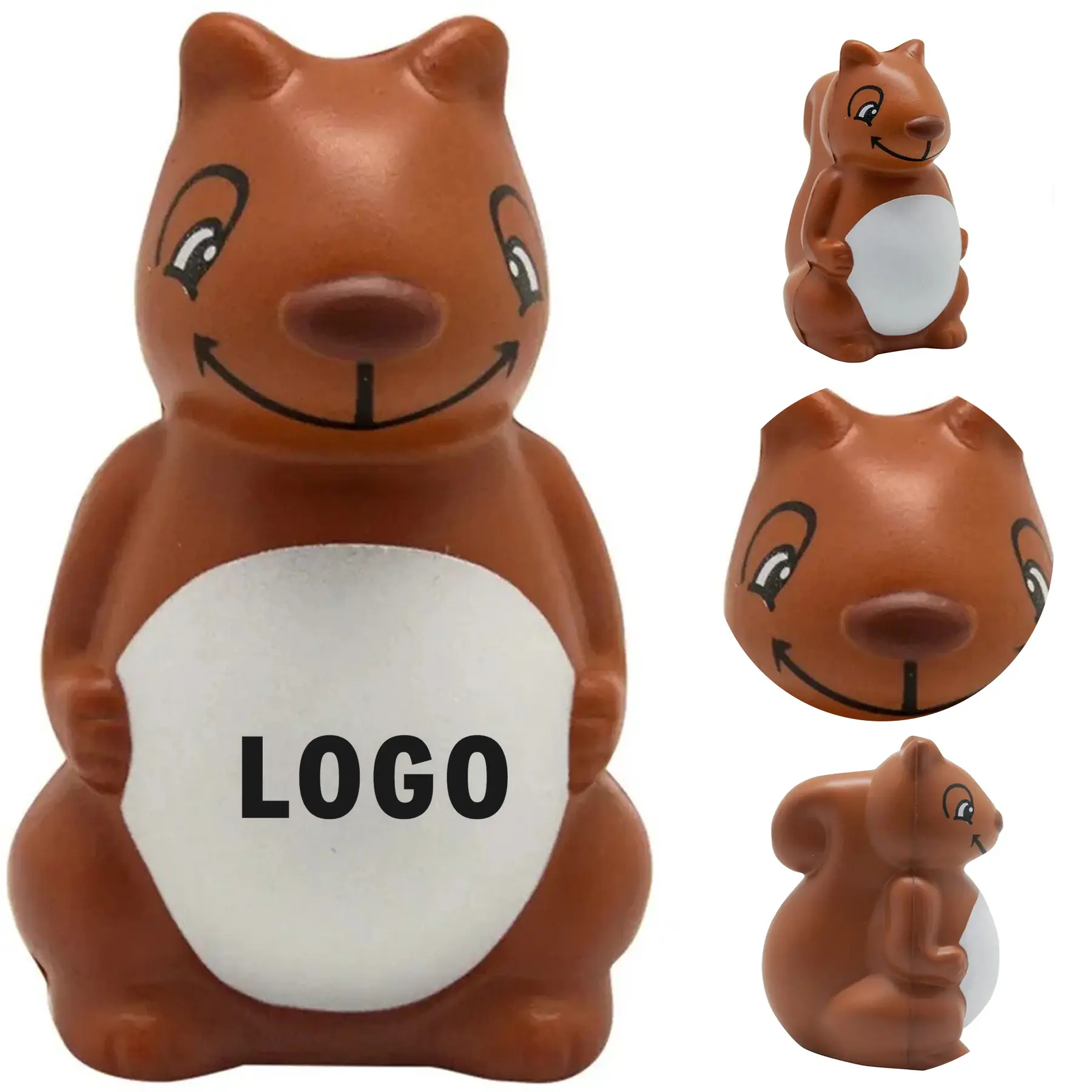 Fun Squirrel Stress Relief Squeeze Toy Soft Foam 2