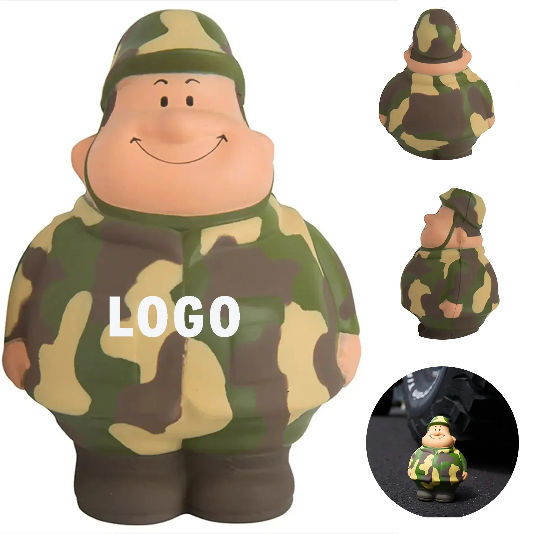 Custom Military Stress Relief Squeeze Toy - Personalized Logo 2