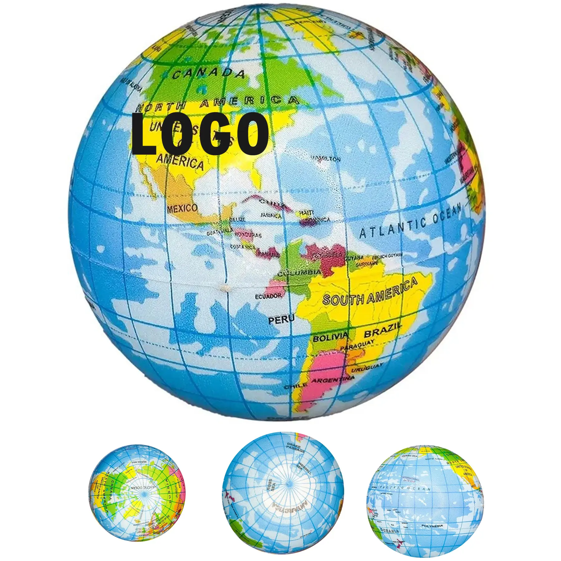 Personalized Earth Globe Stress Relief Ball 2