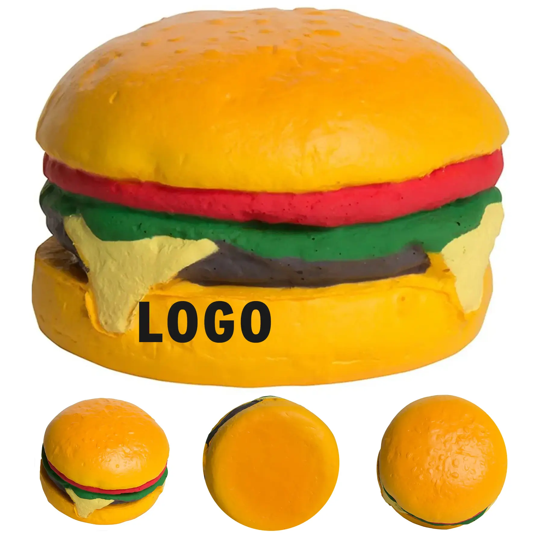 Personalized Hamburger Stress Reliever - Custom Logo Squishy Toy 2