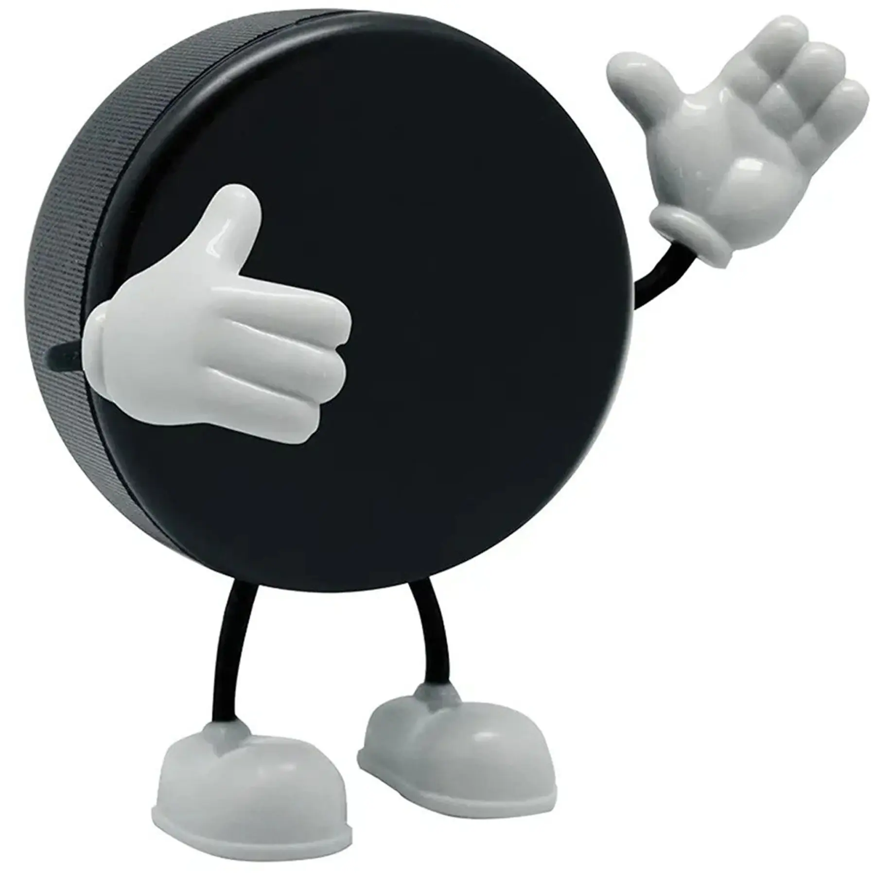 Custom Hockey Puck Stress Toy Flexible Arms Legs