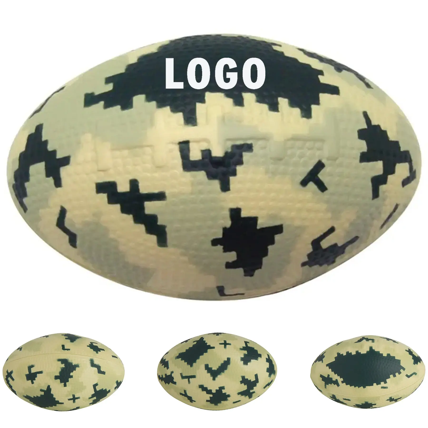 Digital Camouflage Football Stress Ball 2