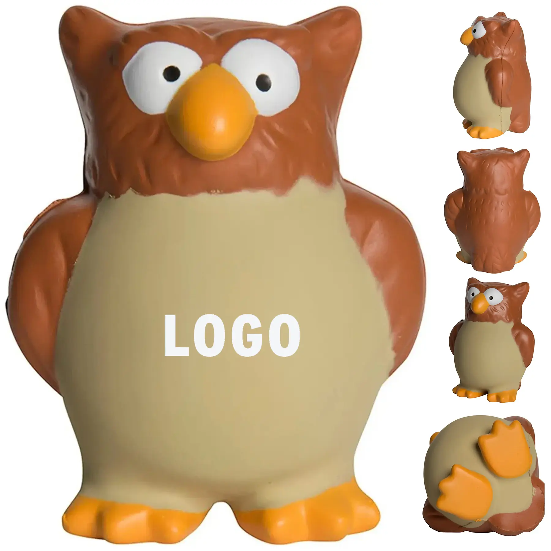 Hoot Owl Stress Relief Squeeze Toy - Custom Logo Available 2