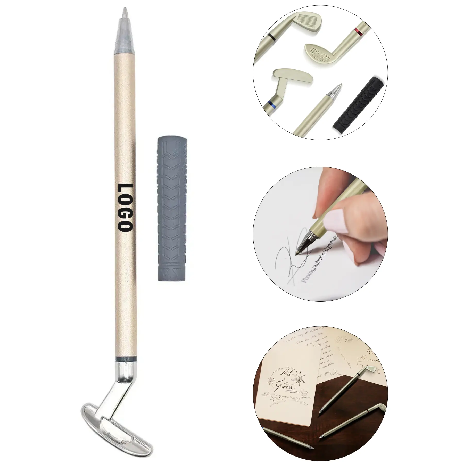 Personalized Golf Putter Pen Metal Promotional Giveaway 2