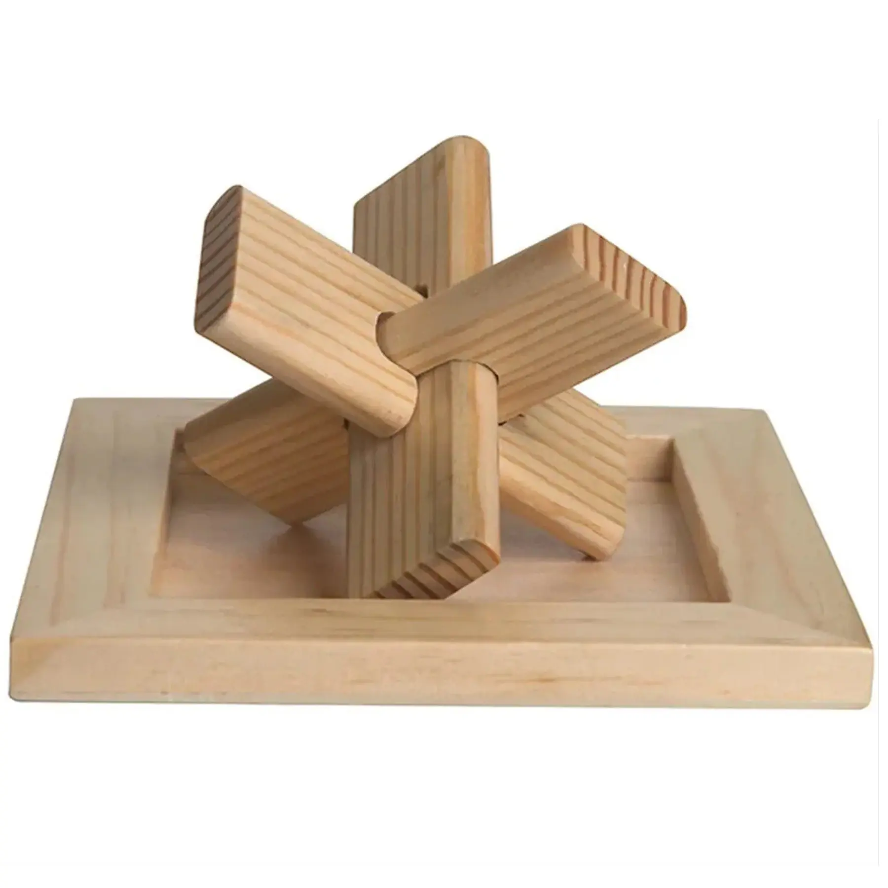 Custom Engraved Wood Star Shape Brain Teaser Puzzle for Promotional Events