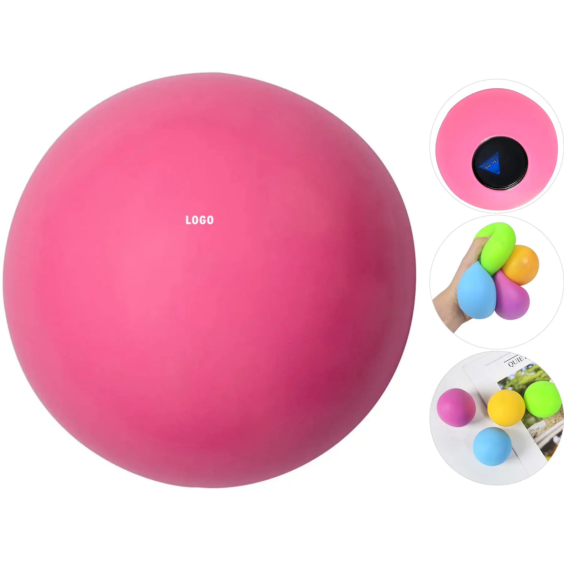 Personalized Pink Decision Ball - Custom Logo Office Desk Toy 2