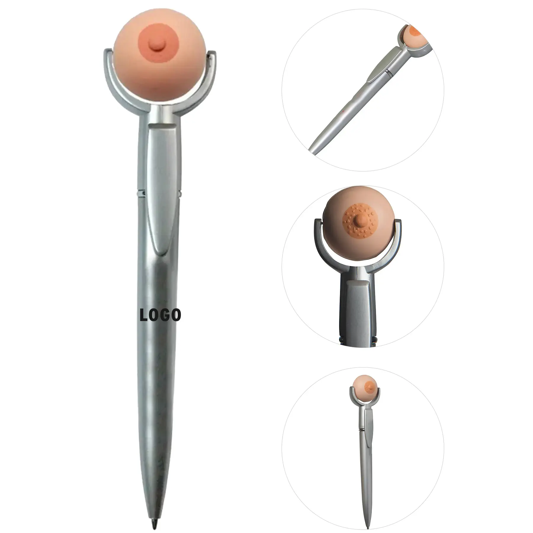Stress Relief Breast Shape Ballpoint Pen for Awareness Events 2