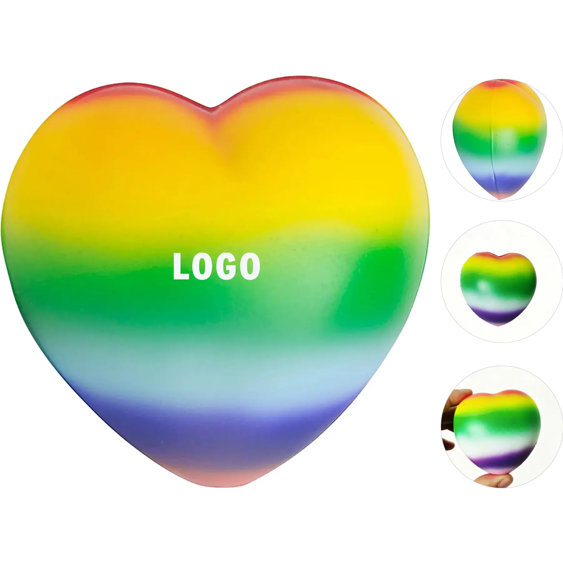 Rainbow Heart Stress Relief Squeeze 2