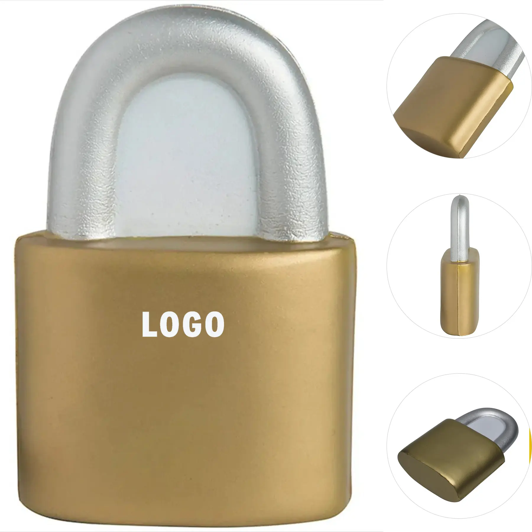 Padlock Shaped Squeeze Toy for Stress Relief 2
