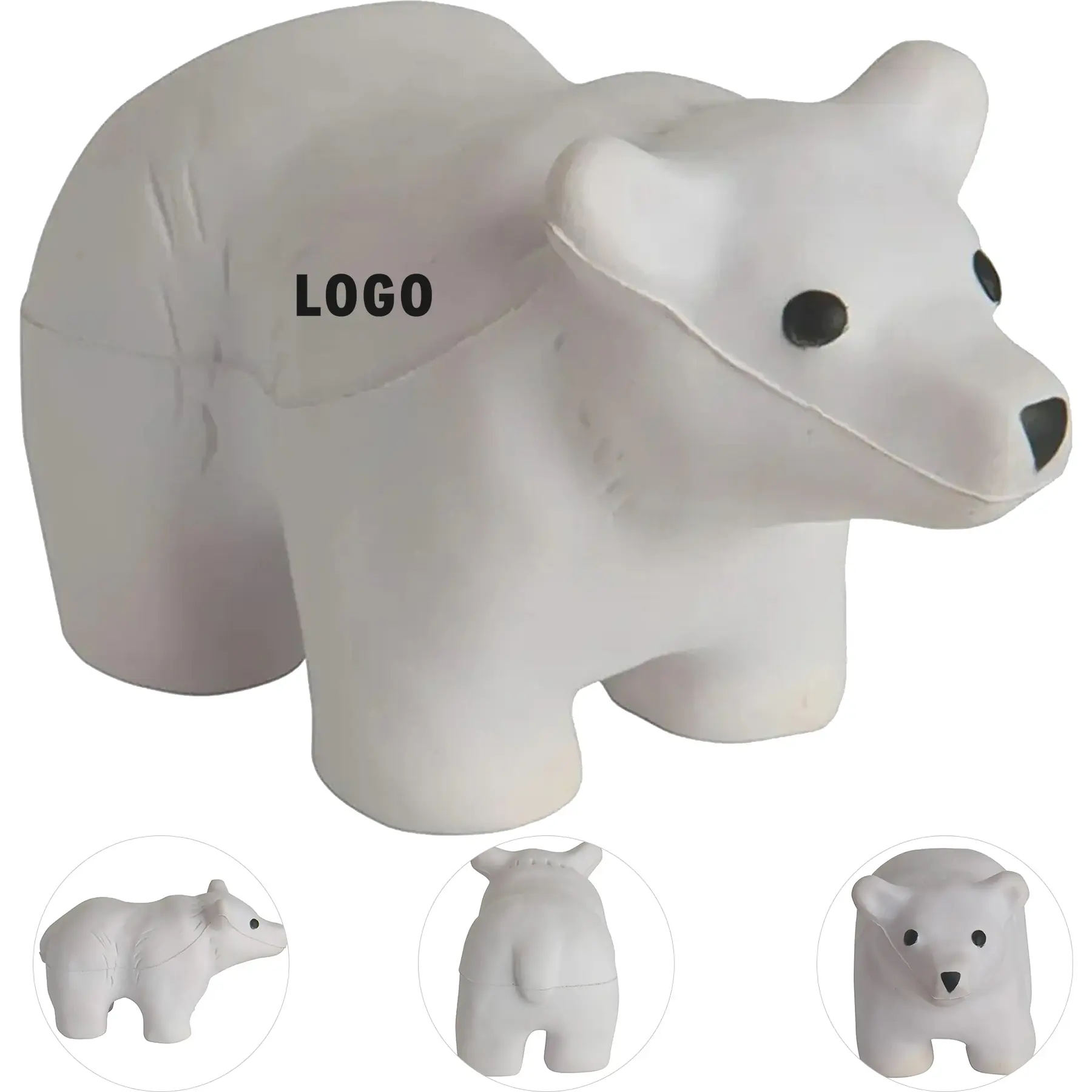 Custom Polar Bear Squeeze Stress Ball Logo Imprint 2