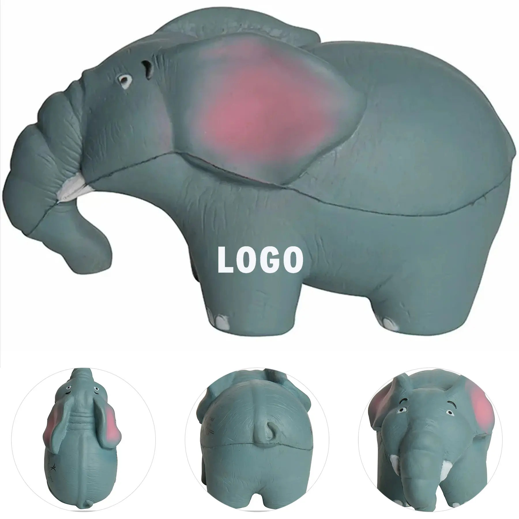 Custom Logo Elephant Stress Relief Squishy Toy 2
