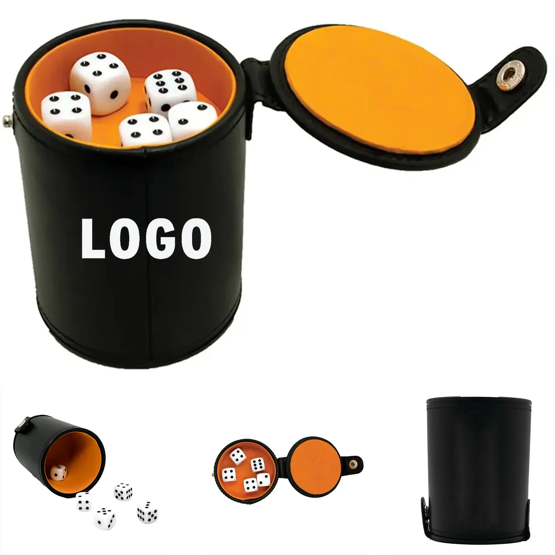 Premium Leather Dice Cup Hidden Storage 2