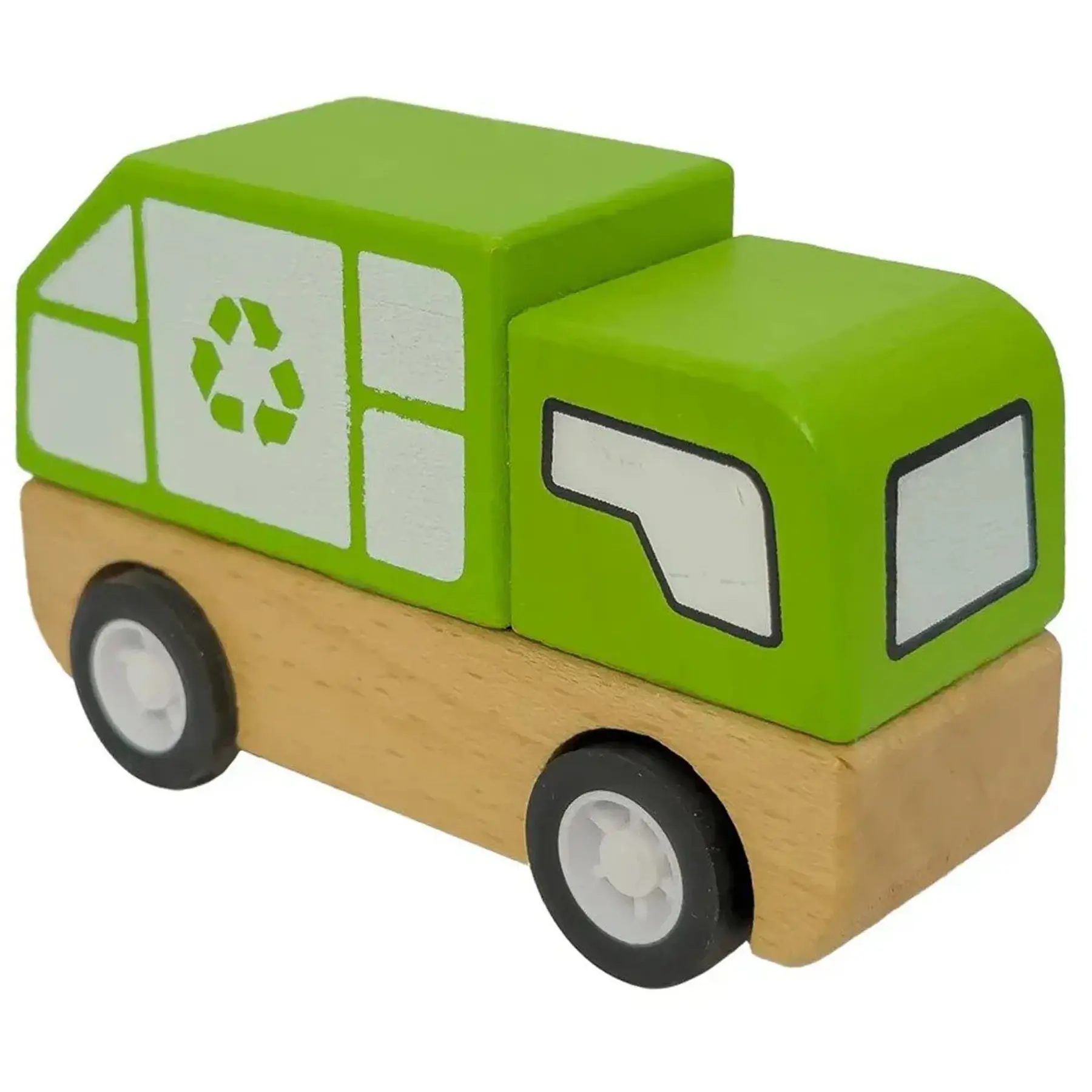 Custom Engraved Wooden Waste Management Truck