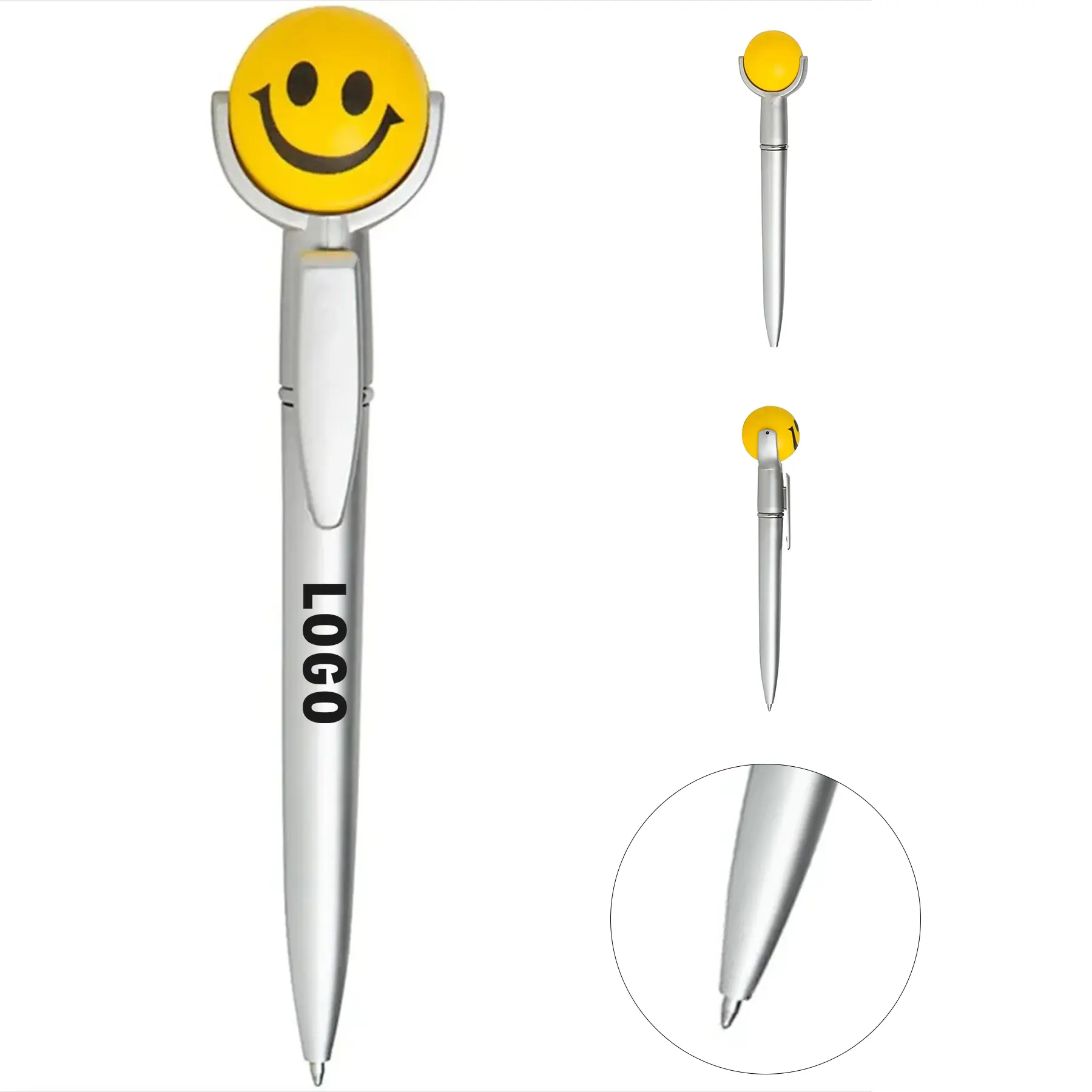 Happy Face Squeeze Pen Topper 2