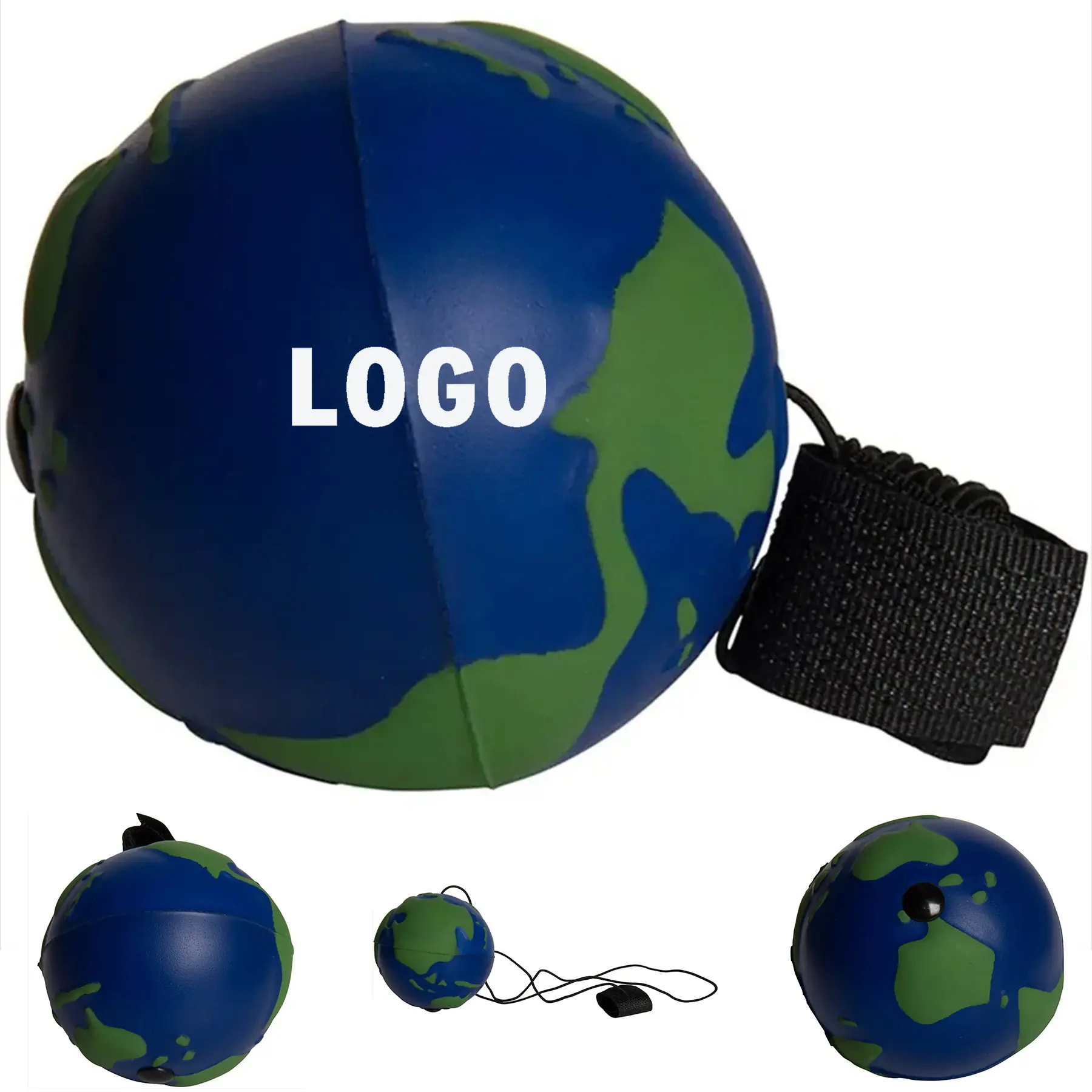 Planet Earth Bounce Stress Ball with Custom Logo 2