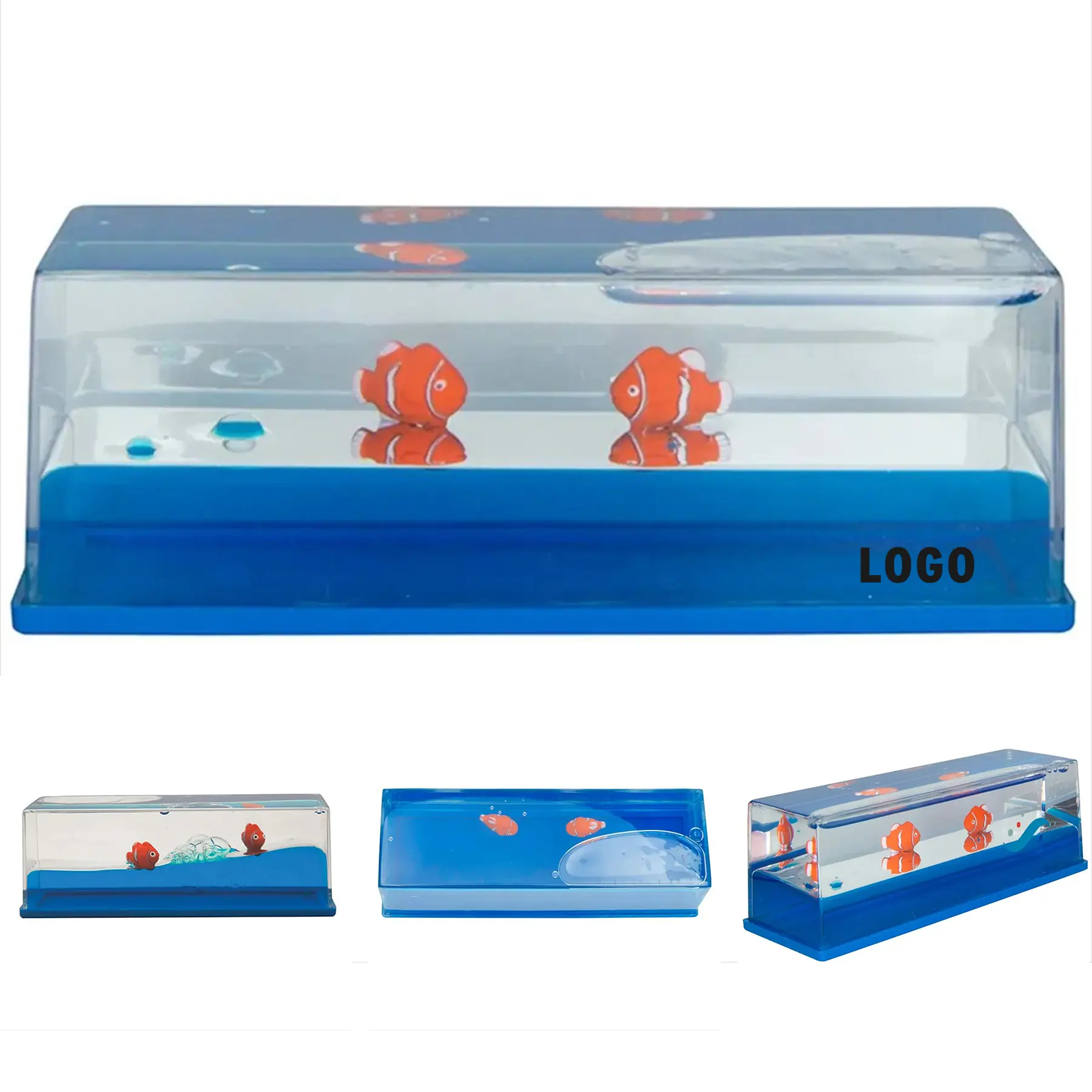 Happy Clownfish Gel Wave Desk Paperweight 2