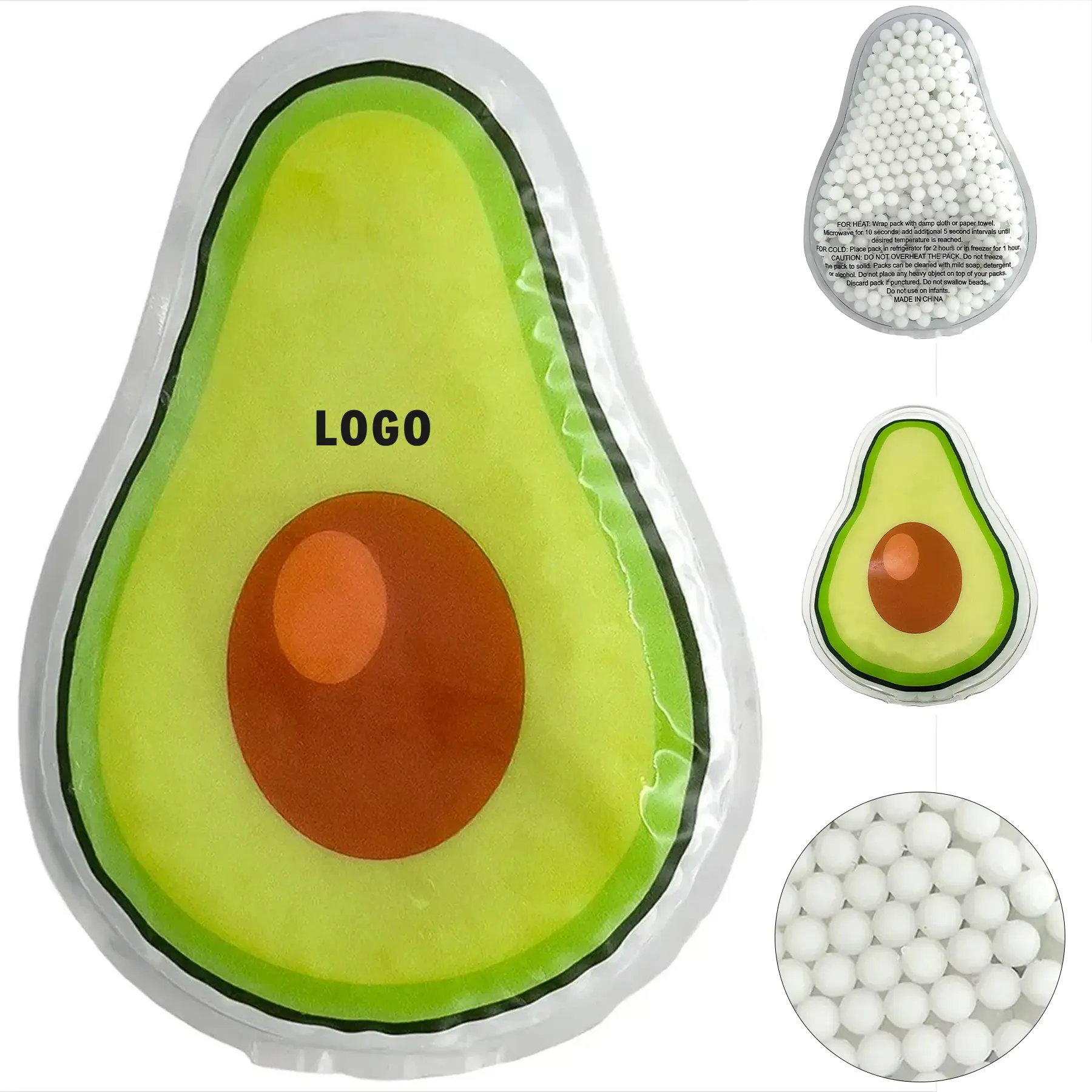 Avocado Gel Beads Hot Cold Therapy Pack 2
