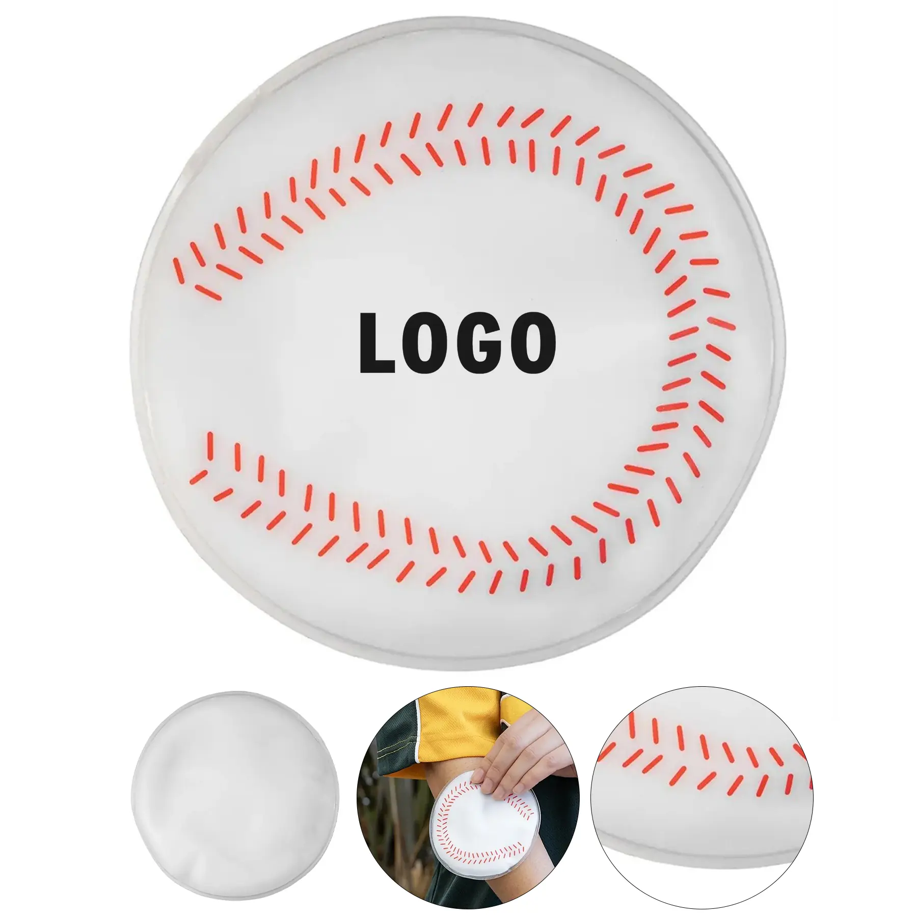 Baseball Shape Gel Cold Pack Customizable 2