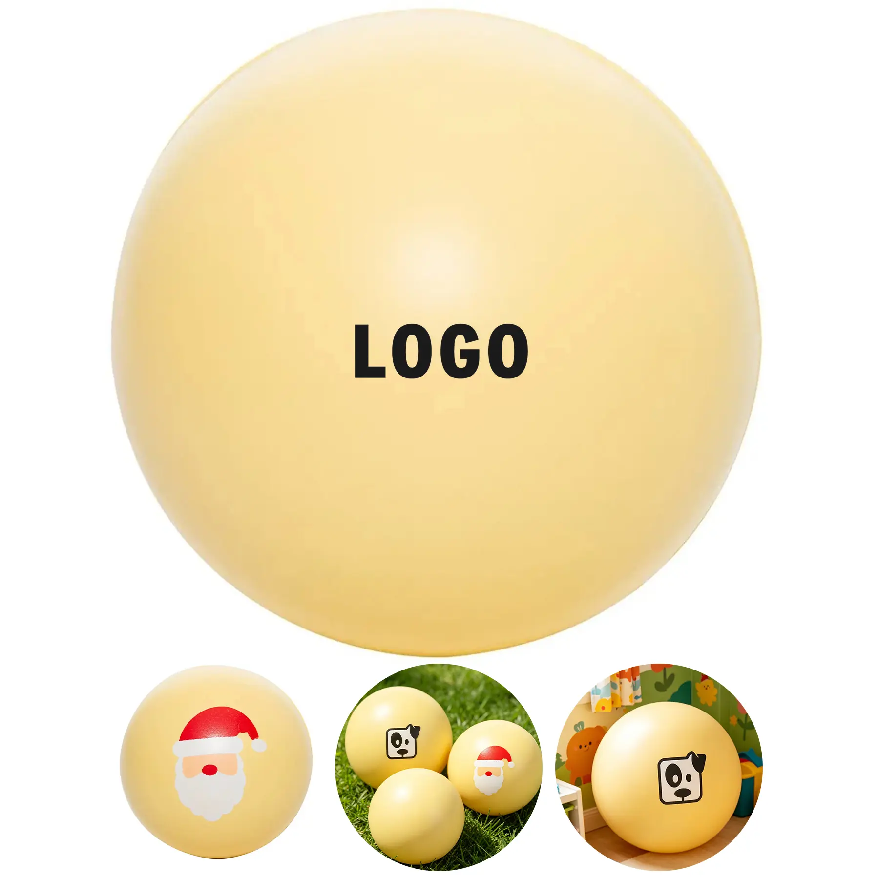 Santa Claus Stress Relief Squeeze Balls Custom Logo 2