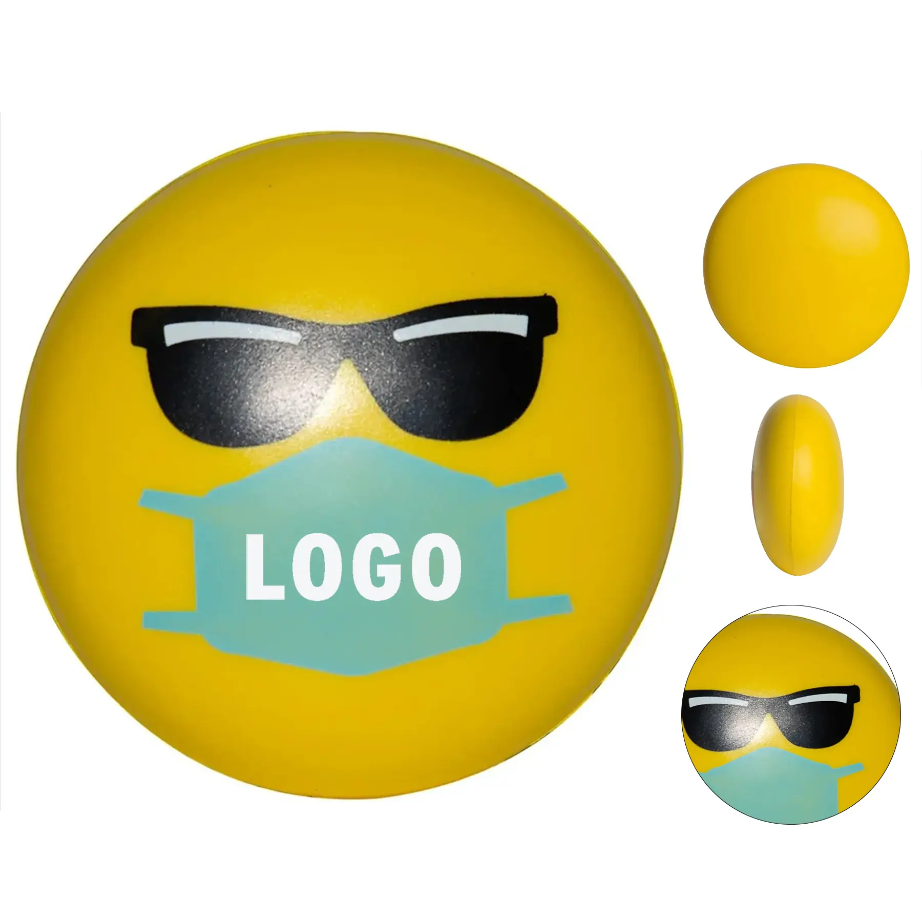 Emoji Face Mask Stress Ball Fun Squeeze Relax Toy 2