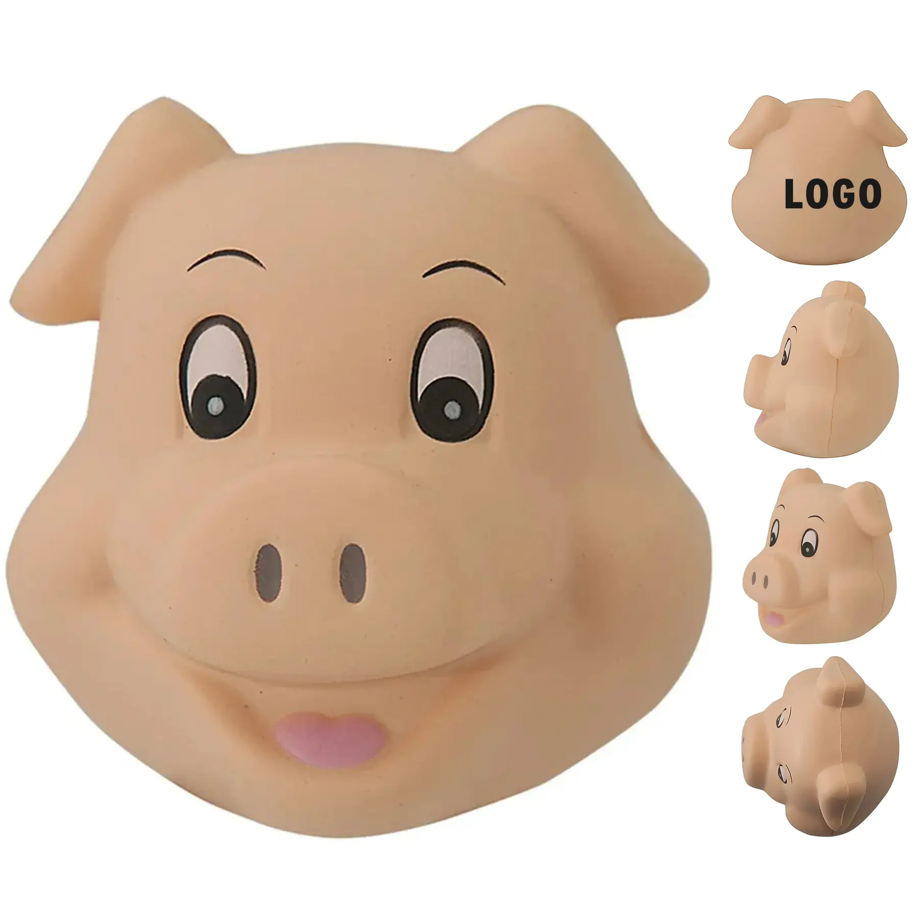 Personalized Pig Head Stress Relief Squeeze Toy 2