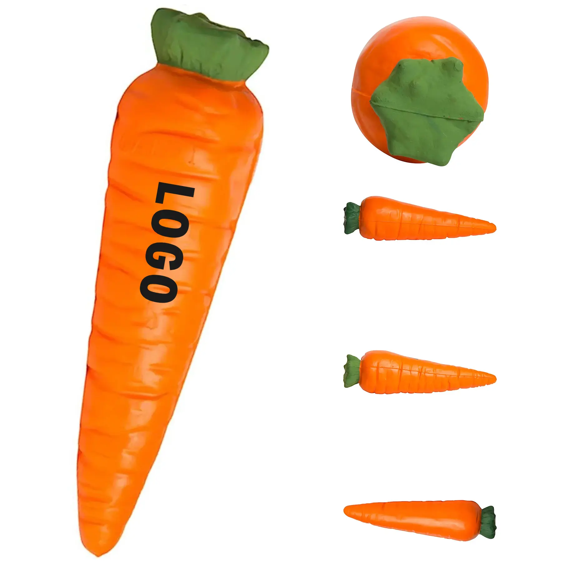 Carrot Stress Relief Squeeze Toy - Fun Promotional Giveaway 2