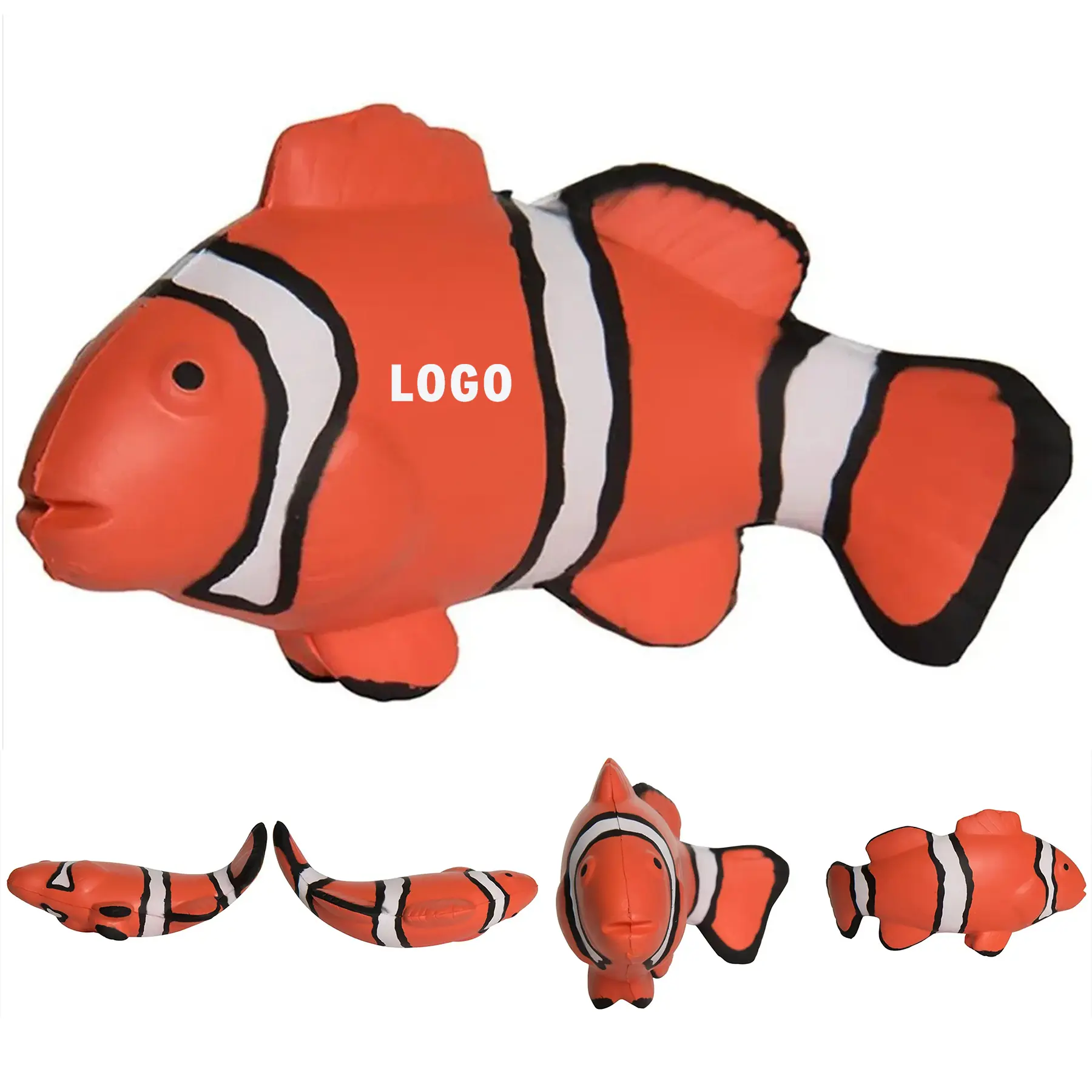 Personalized Clownfish Squeeze Stress Ball for Promotional Giveaways 2