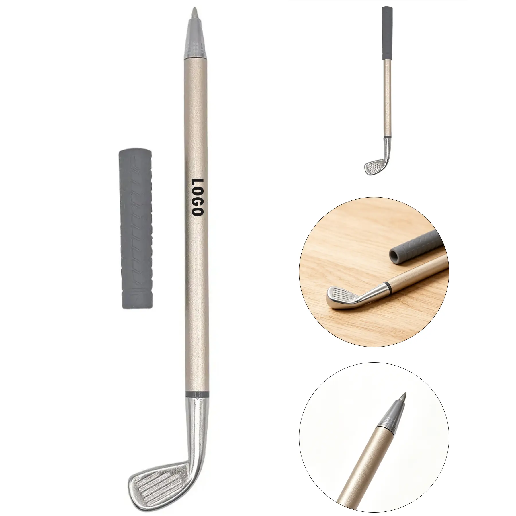 Custom Metal Golf Club Pen Unique Golfers Gift Logo Imprint Ready 2