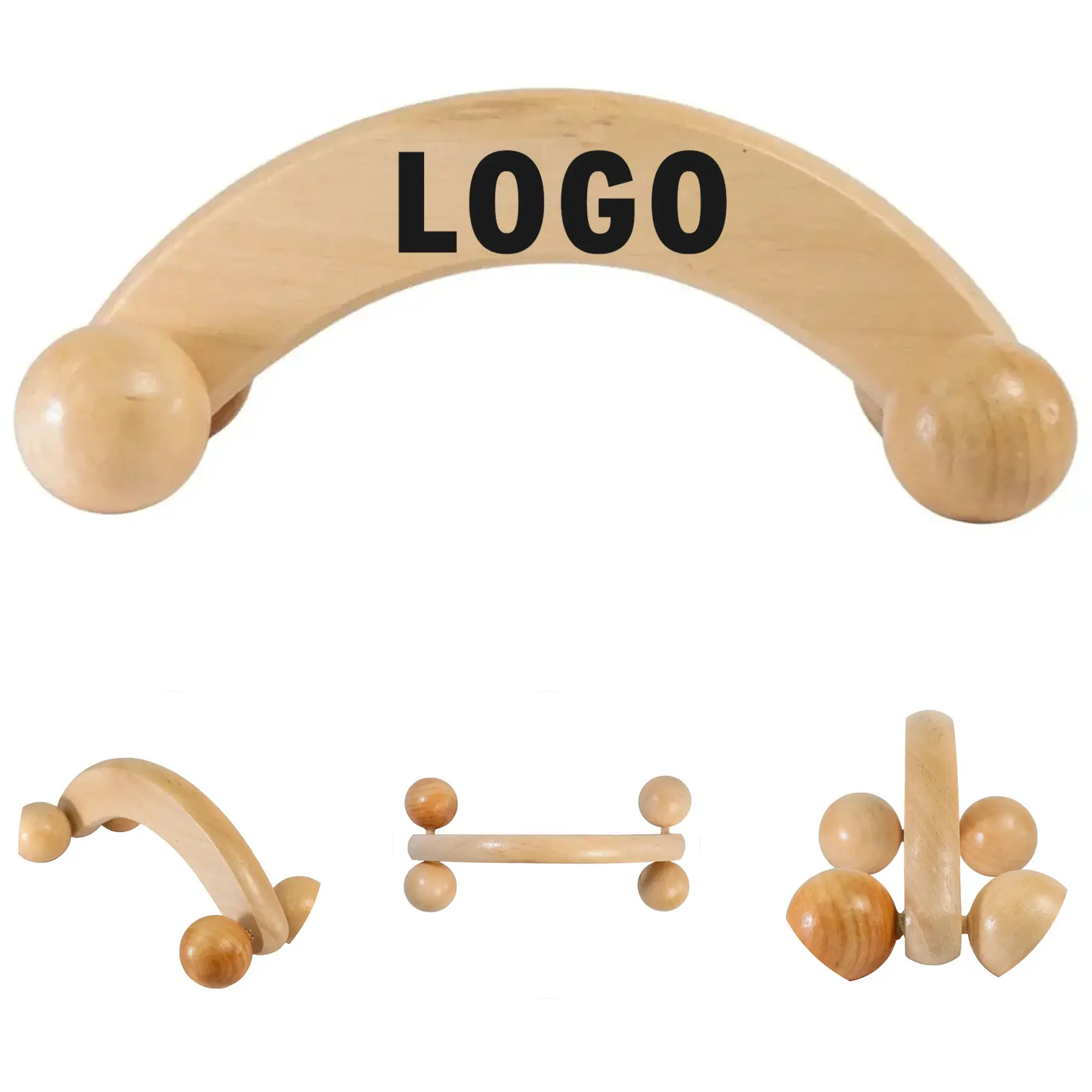Four Ball Wooden Rolling Massager 2