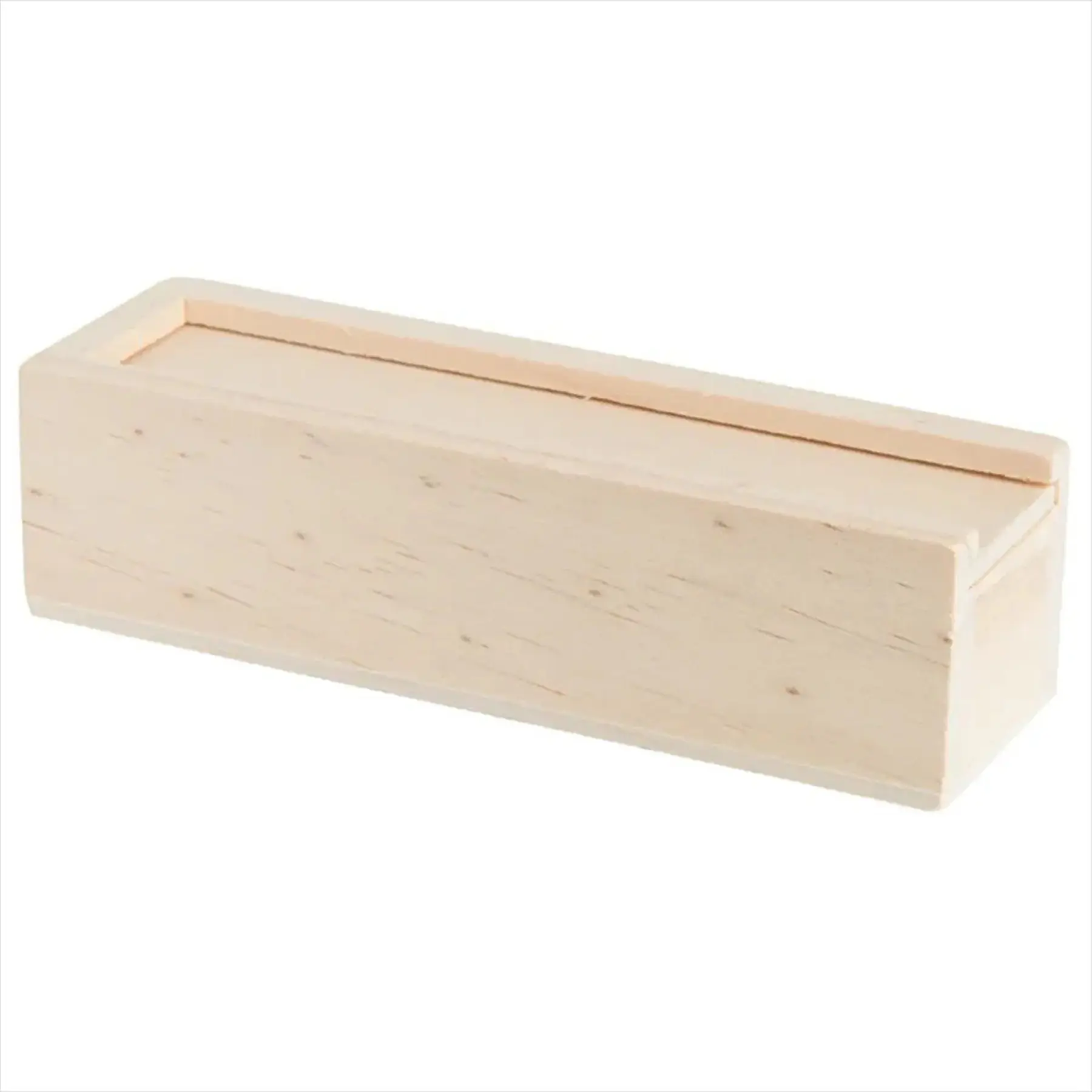 Natural Eco Friendly Wood Dice Set Storage Box Sliding Lid