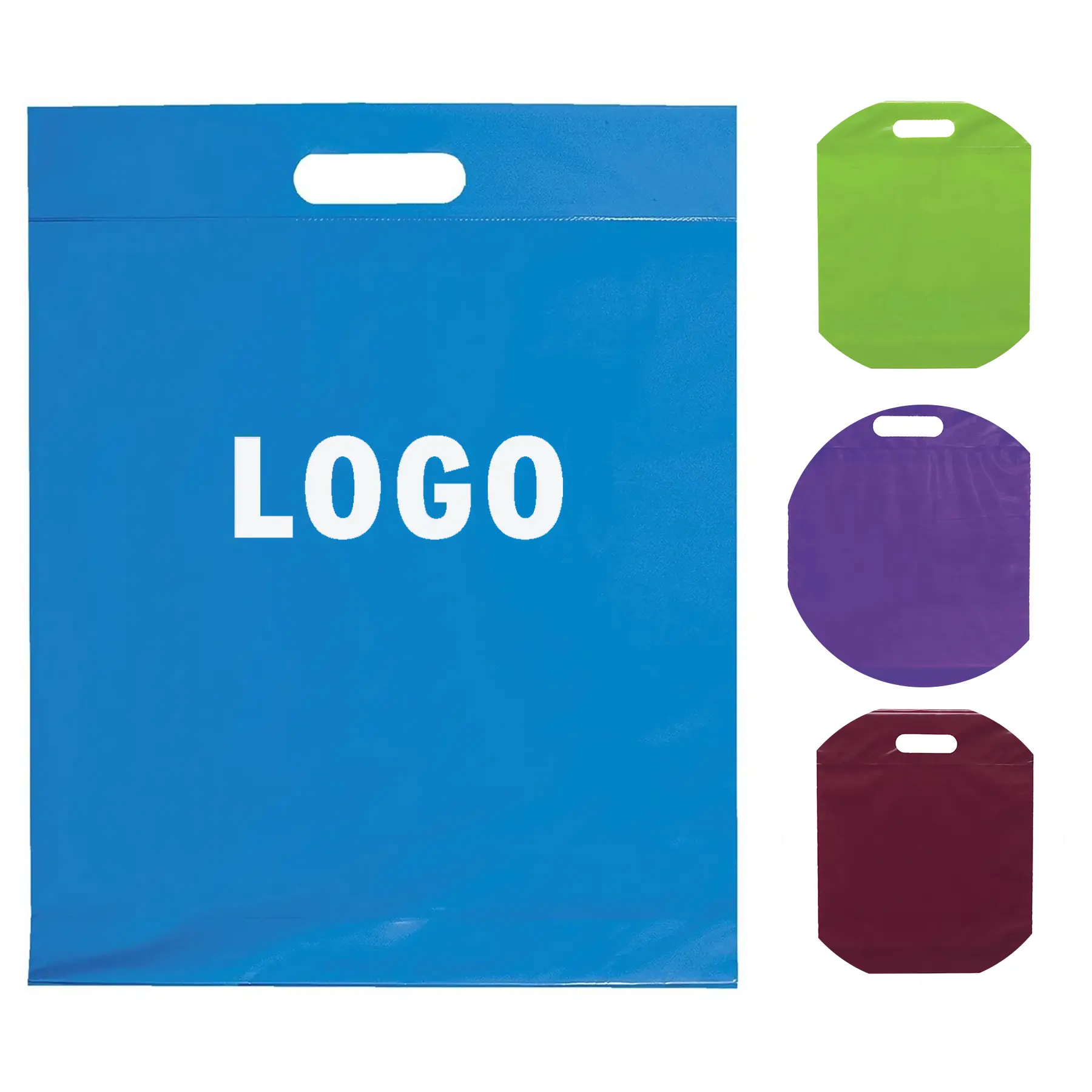Custom Flexo Printed Die Cut Handle Bags 2