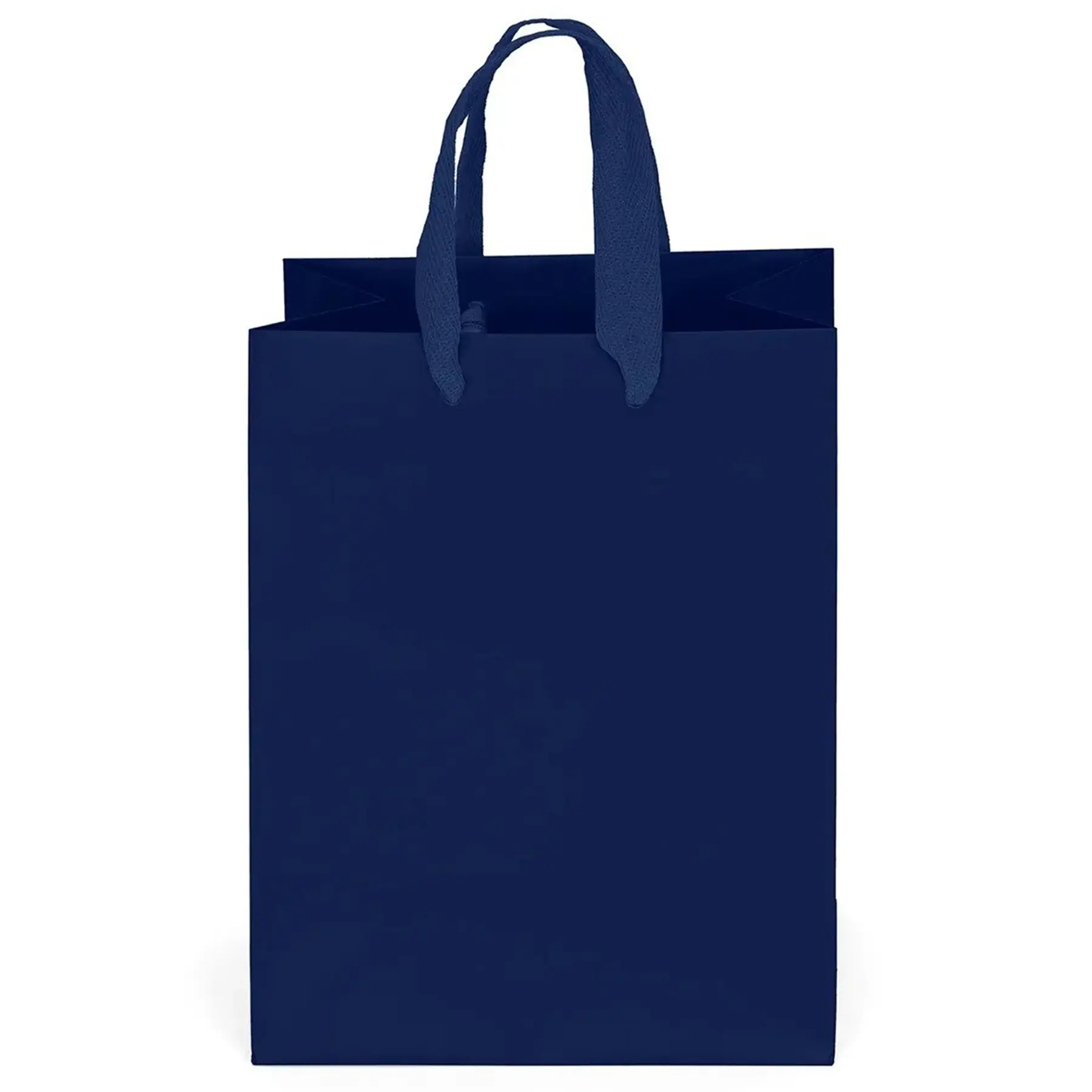Matte Laminated Euro Tote Bag Foil Print Woven Handles Reinforced Top