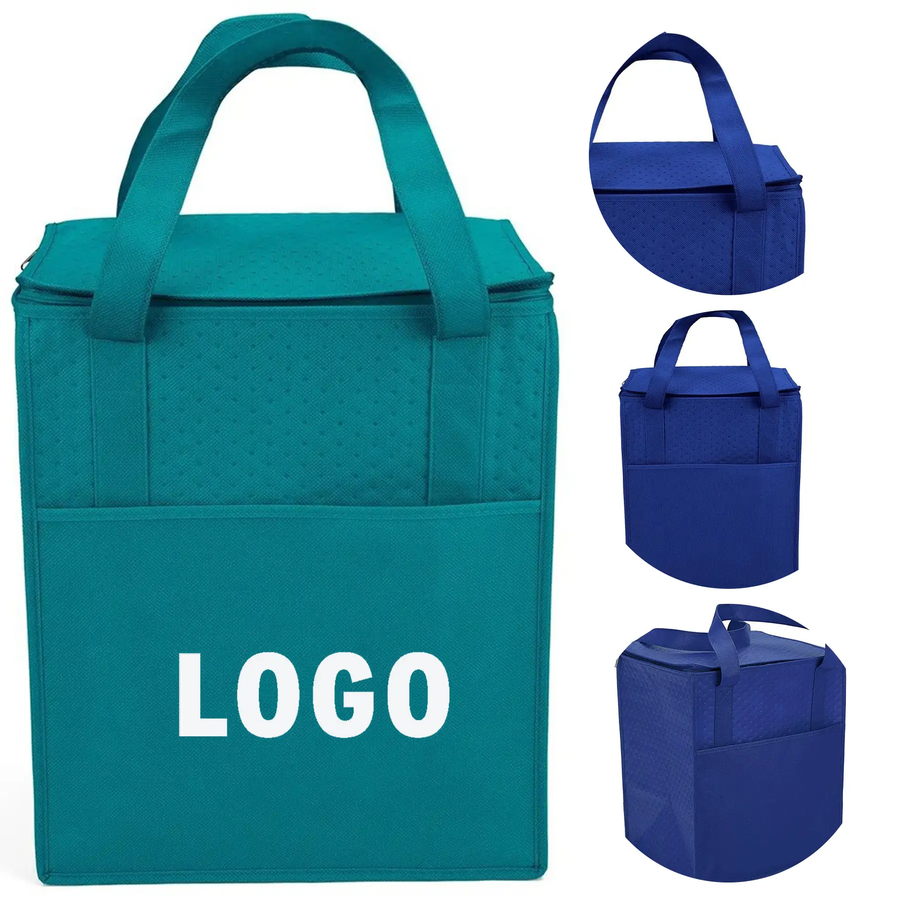 Custom Insulated Large Thermal Tote Bag Durable Non-Woven Hot Cold Carrier 2