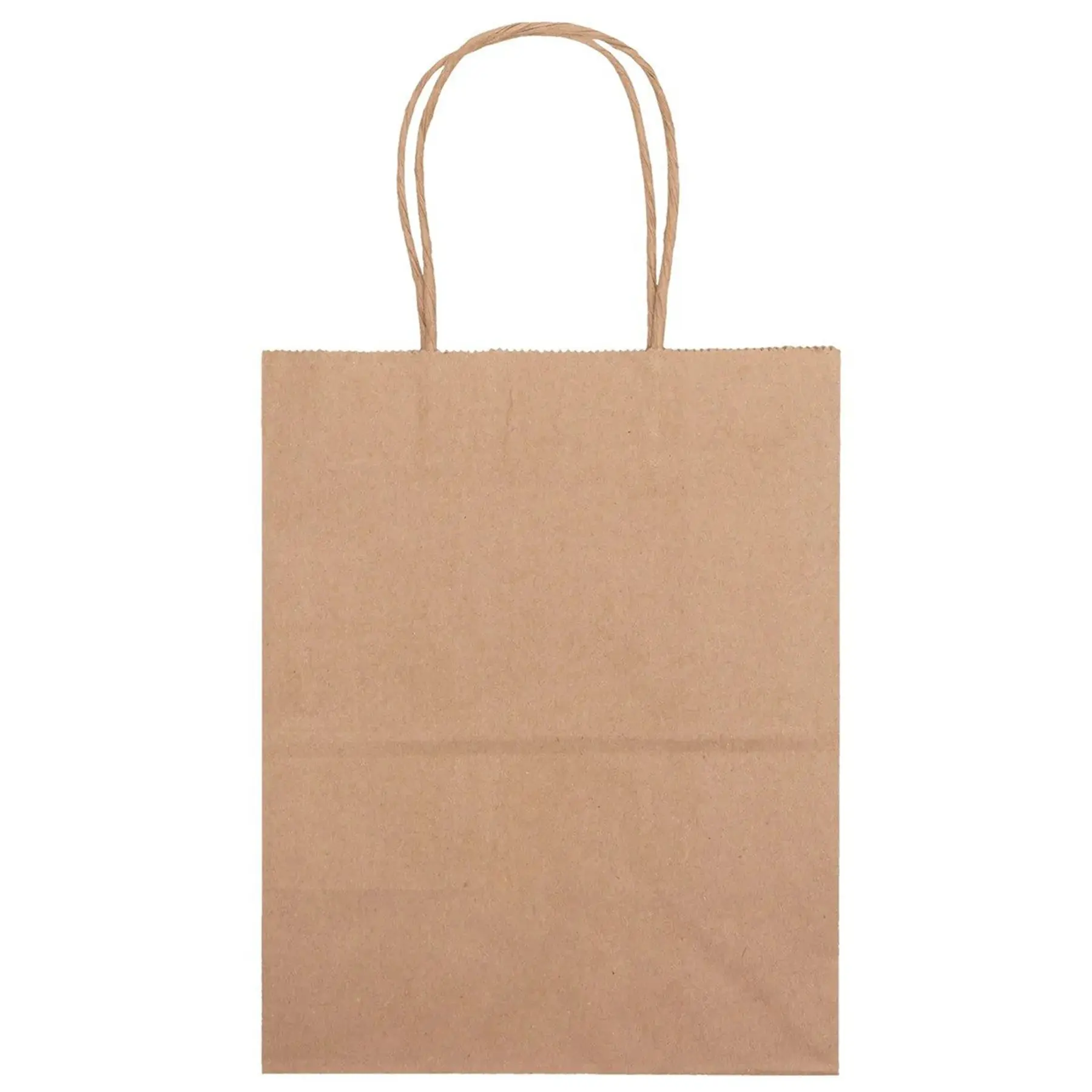 Recycled Kraft Paper Shopping Bags Twisted Handles Eco Friendly