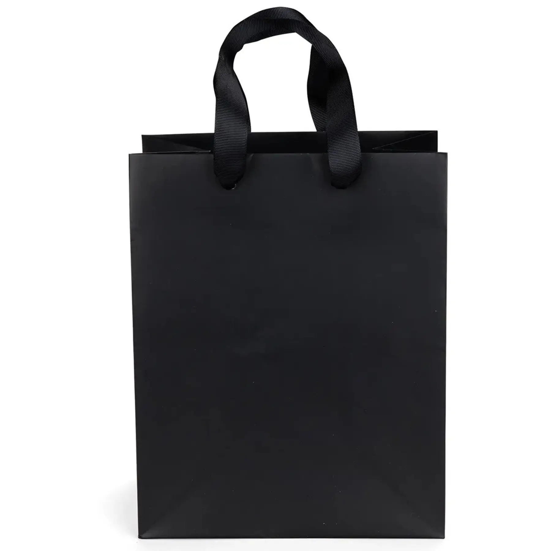 Matte Laminated Tote Bag with Grosgrain Ribbon Handles and Foil Design