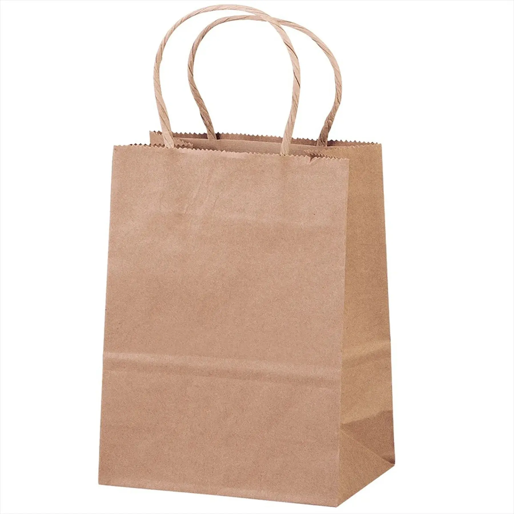 Brown Kraft Paper Shopping Bags Twisted Handles