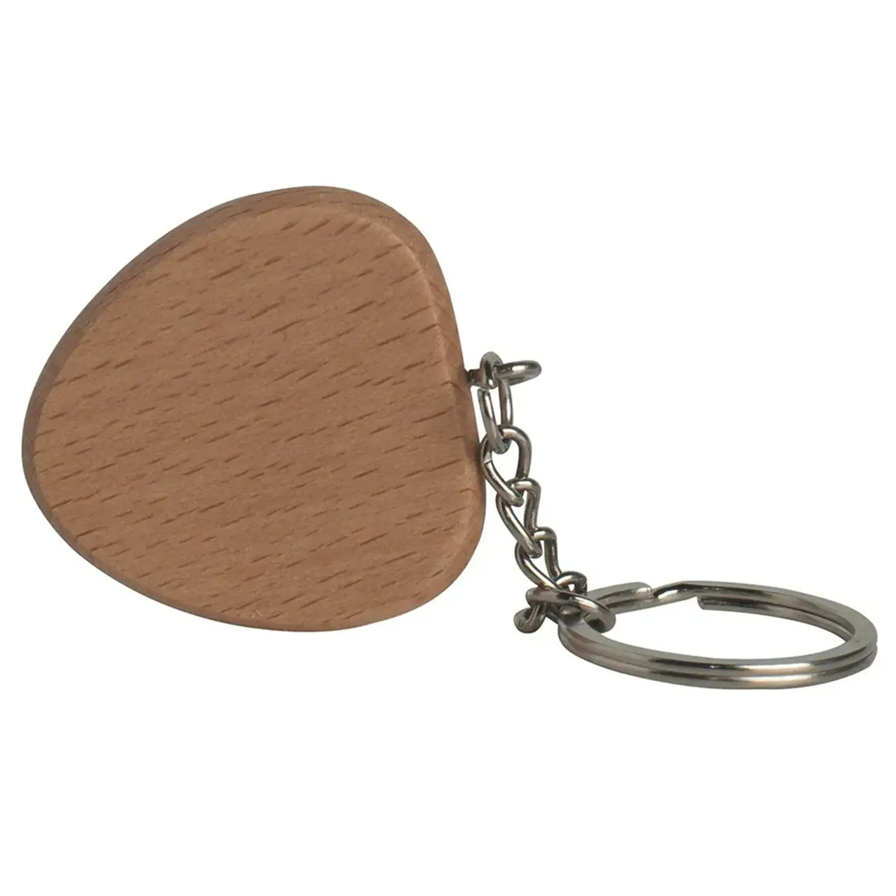 Handcrafted Wood Heart Keychain for Backpacks and Totes