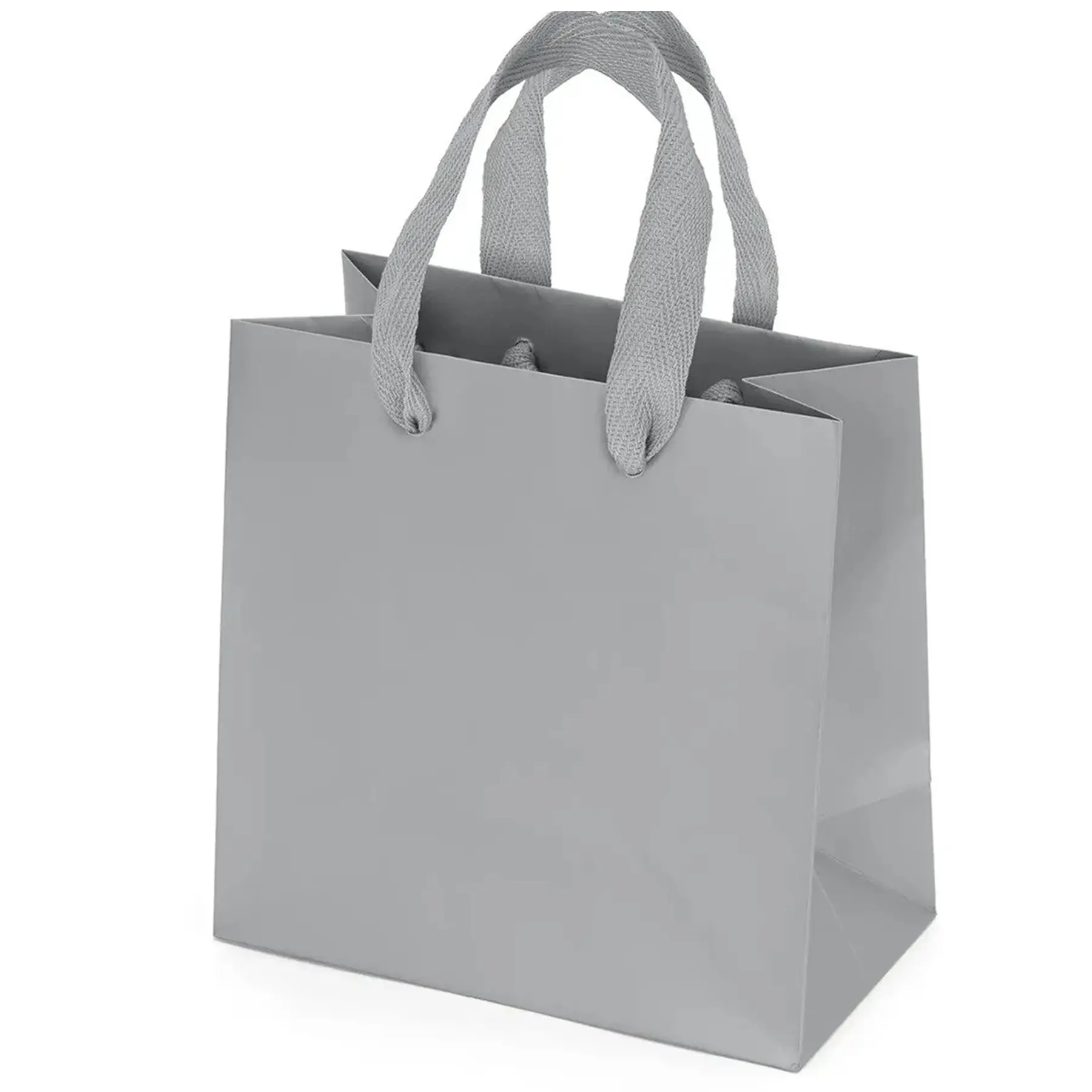 Matte Laminated Euro Tote Bag with Foil Print and Woven Handles