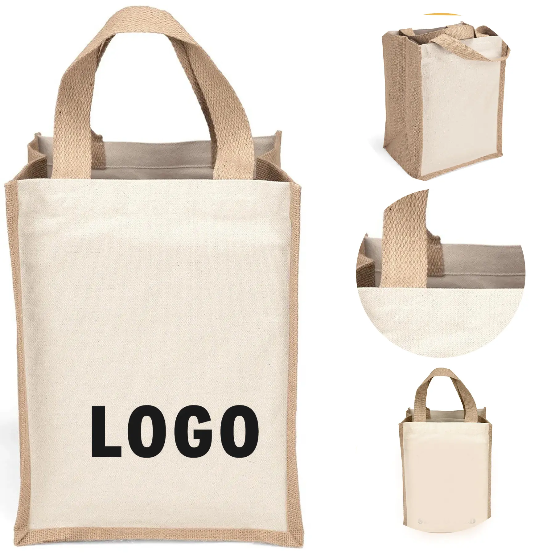 Screen Printed Cotton Jute Tote Bag 2