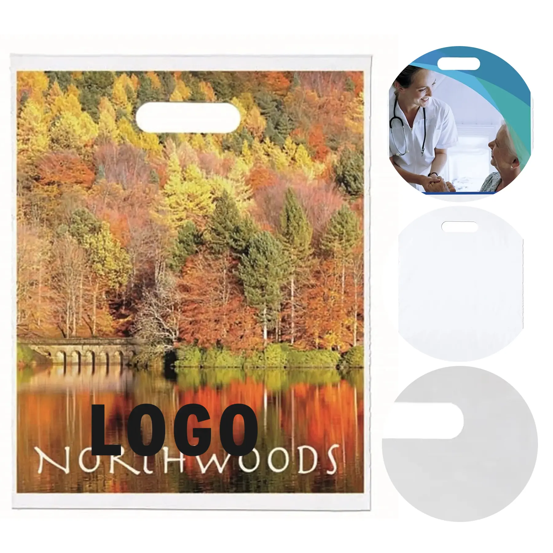Custom Full Color Die Cut Plastic Bags 2