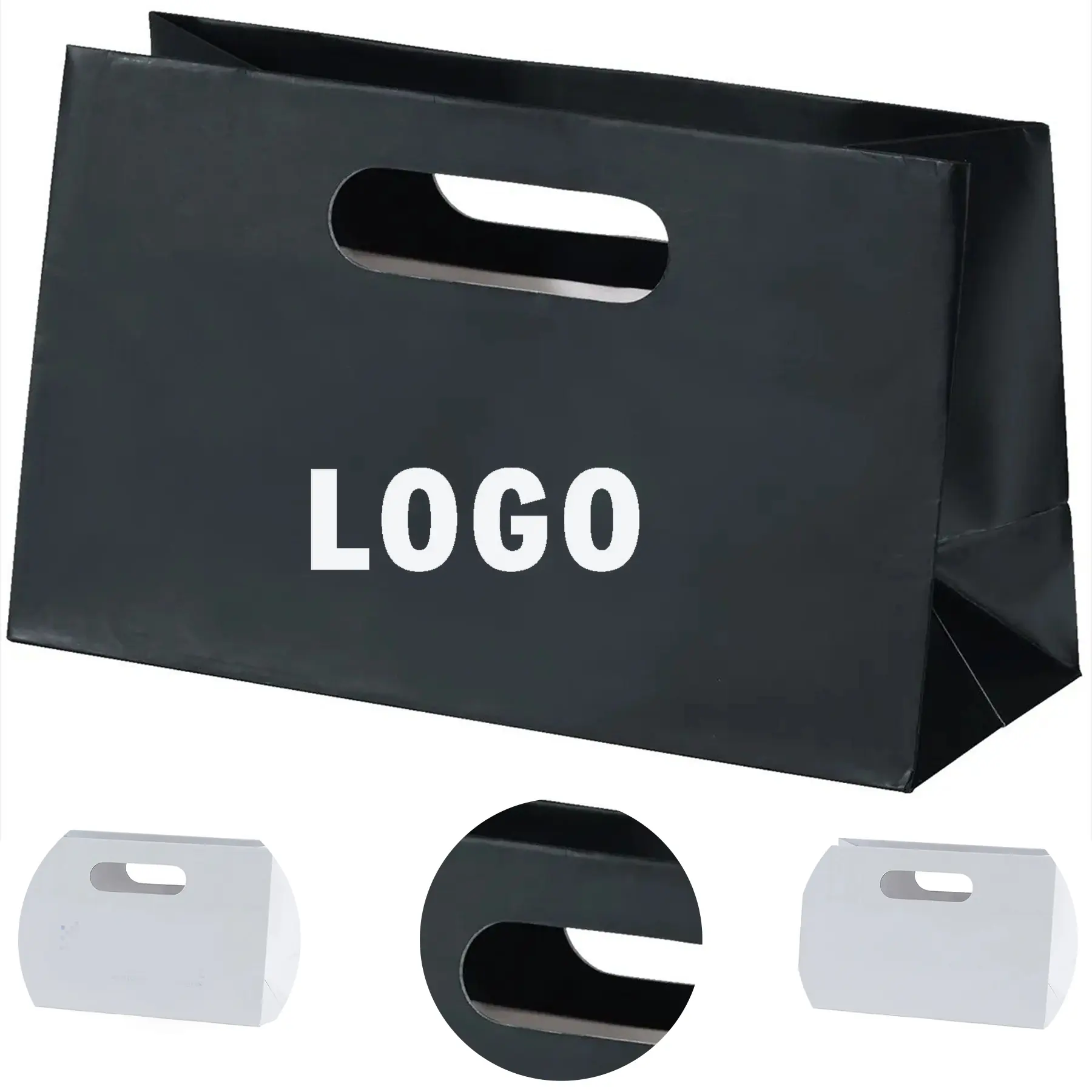 Heavyweight Matte Laminated Tote, Die Cut Handles, Foil Print 2