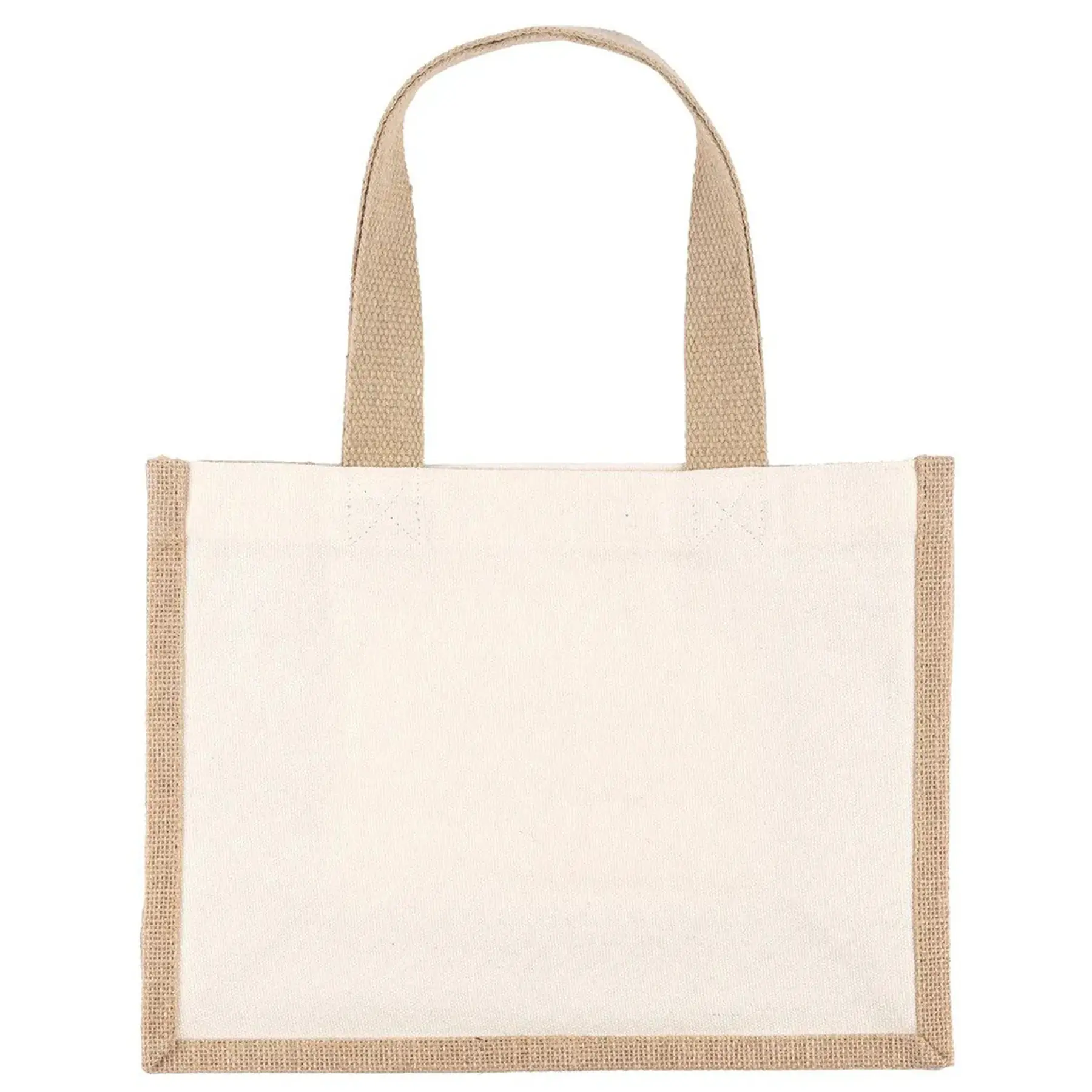 Durable Cotton Jute Tote Bag Customizable Color