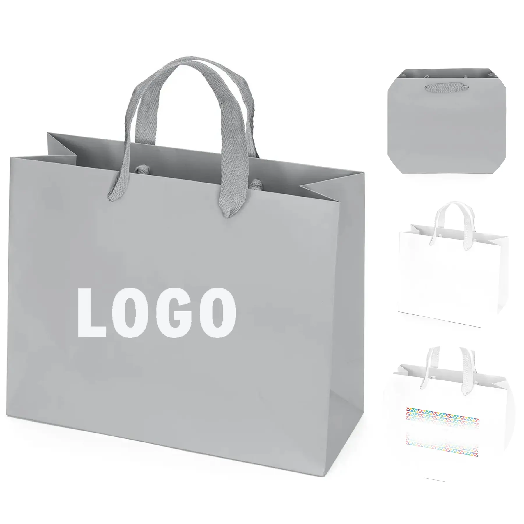 Matte Laminated Eurotote Bag Dynamic Color Woven Handles 2